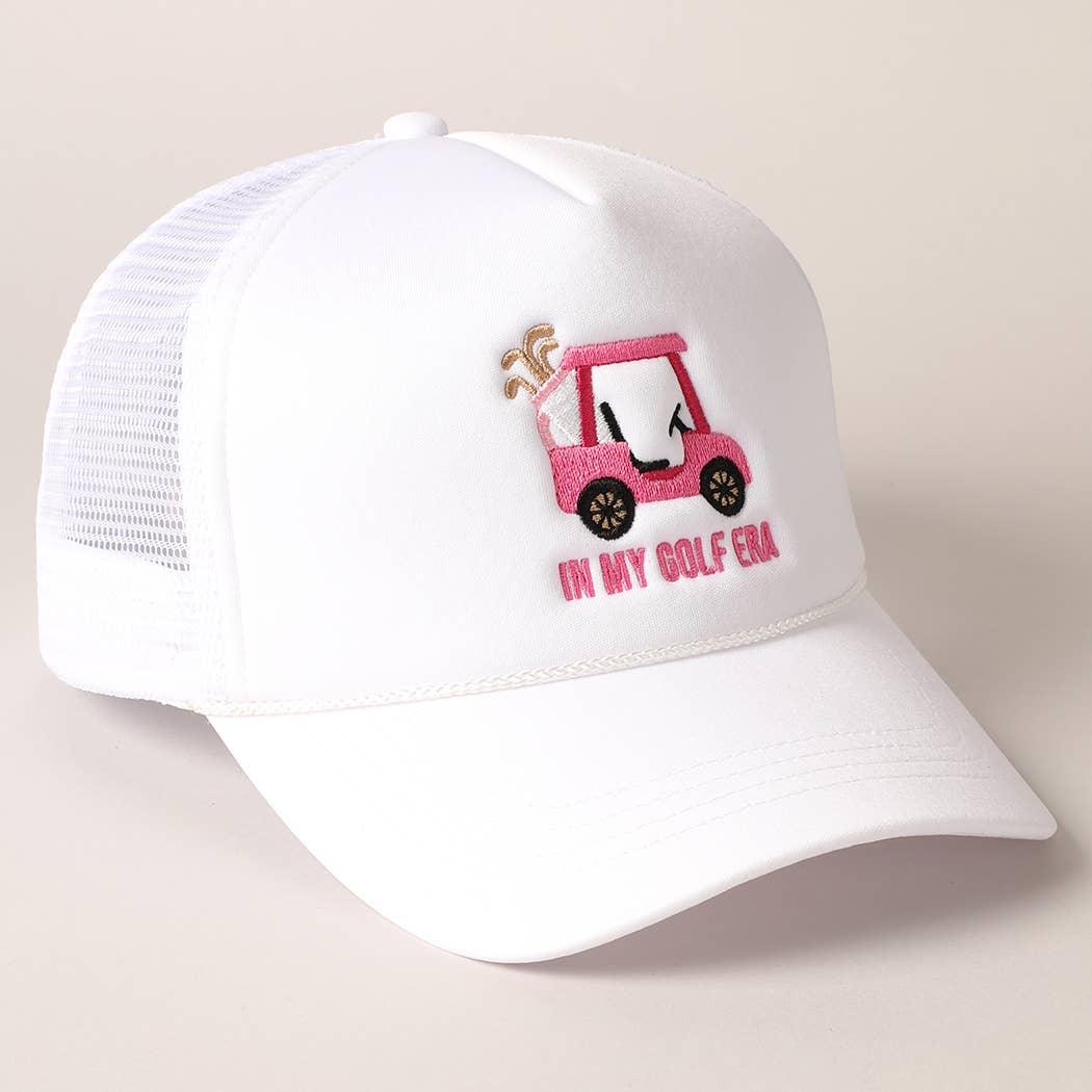 Golf Cart and In My Golf Era Embroidery Trucker Hat