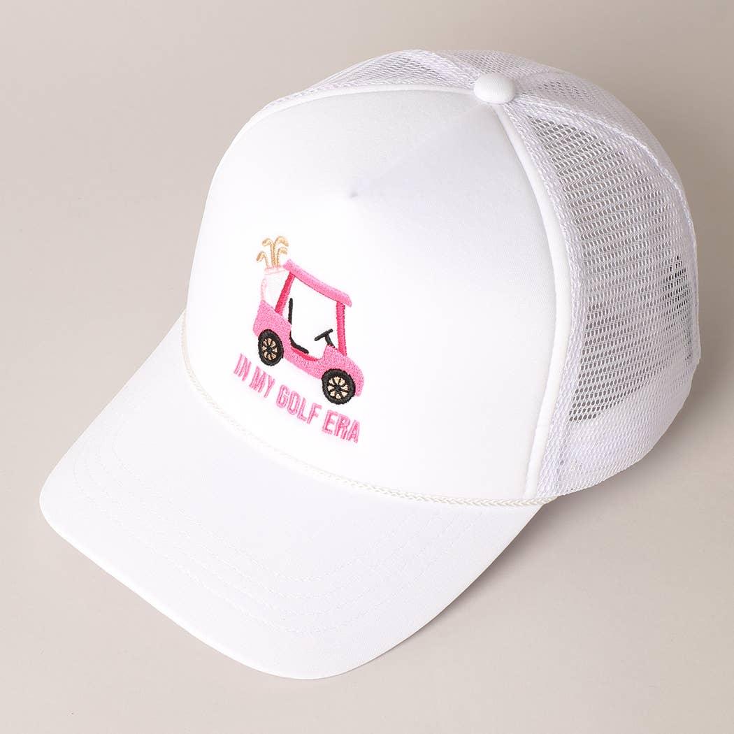 Golf Cart and In My Golf Era Embroidery Trucker Hat