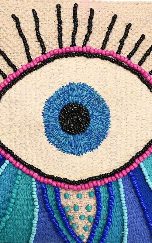 Wanderlust Evil Eye Beaded Clutch