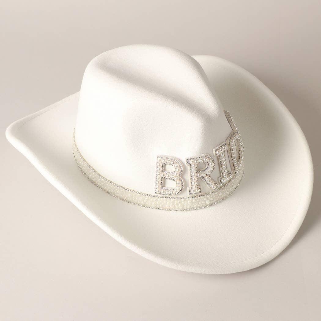 BRIDE Pearl Cowboy Hat - Felt