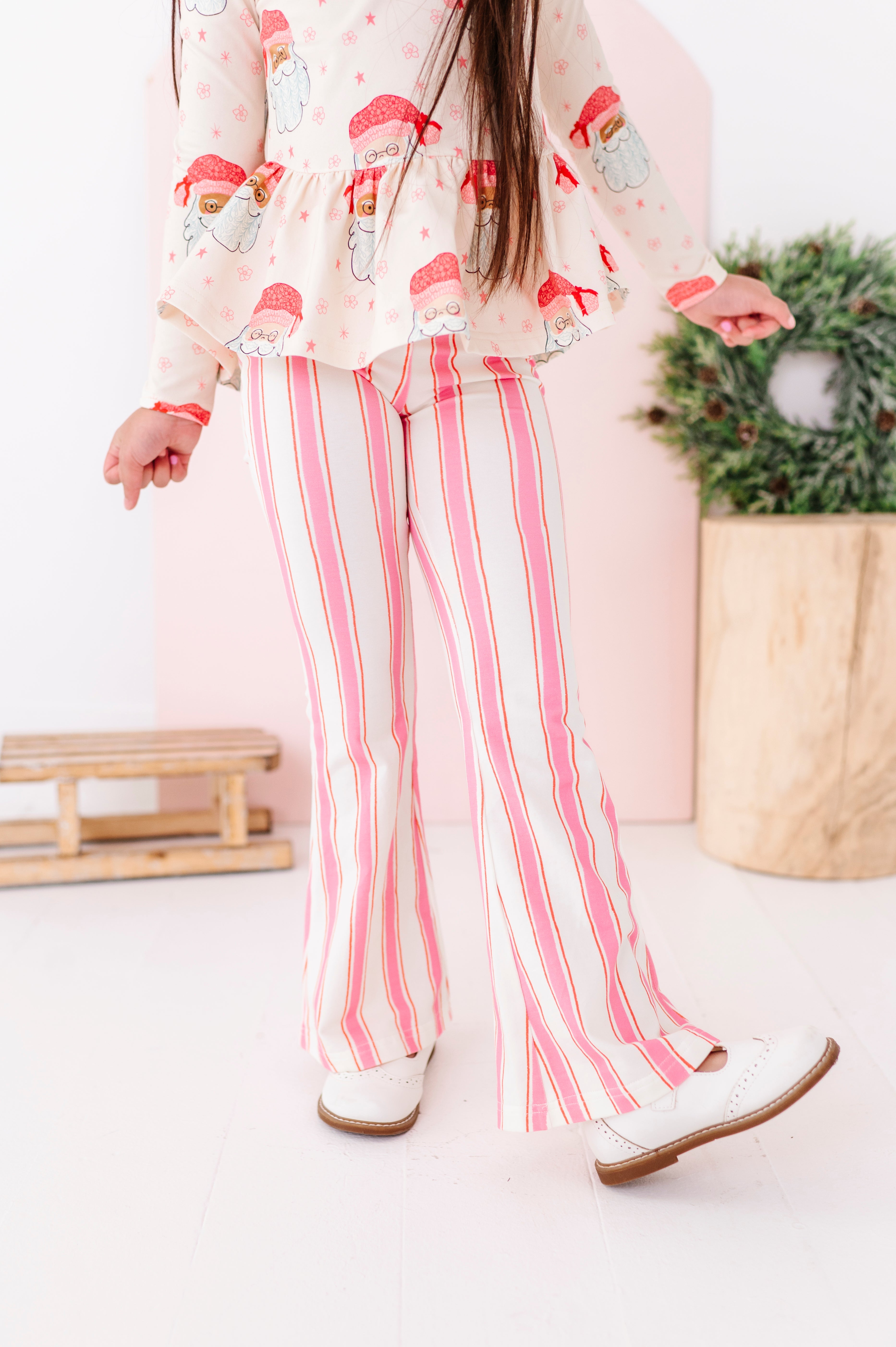 Pink Santas Top | PEPLUM