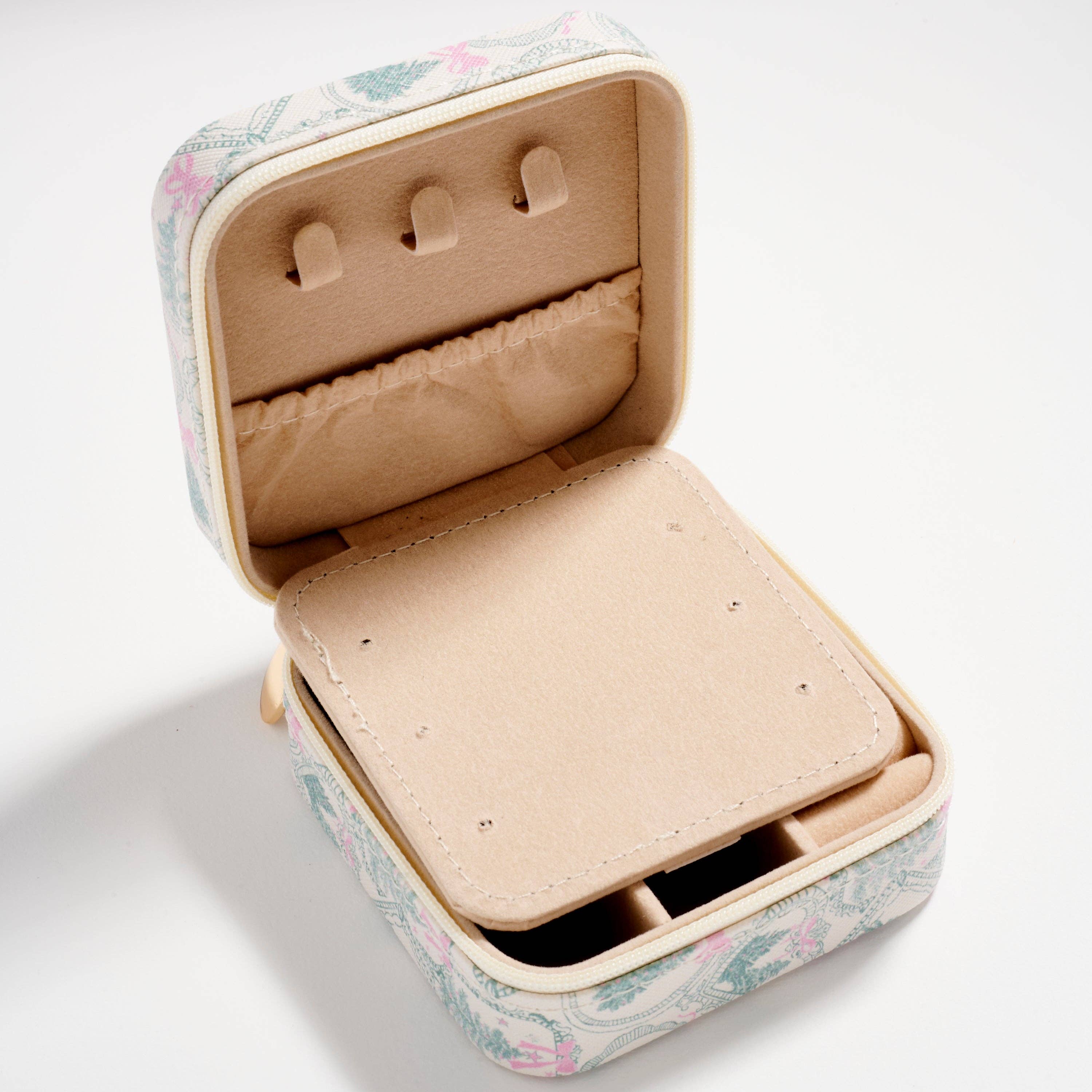 Christmas Tree Travel Jewelry Box with Mirror– Compact Organizer