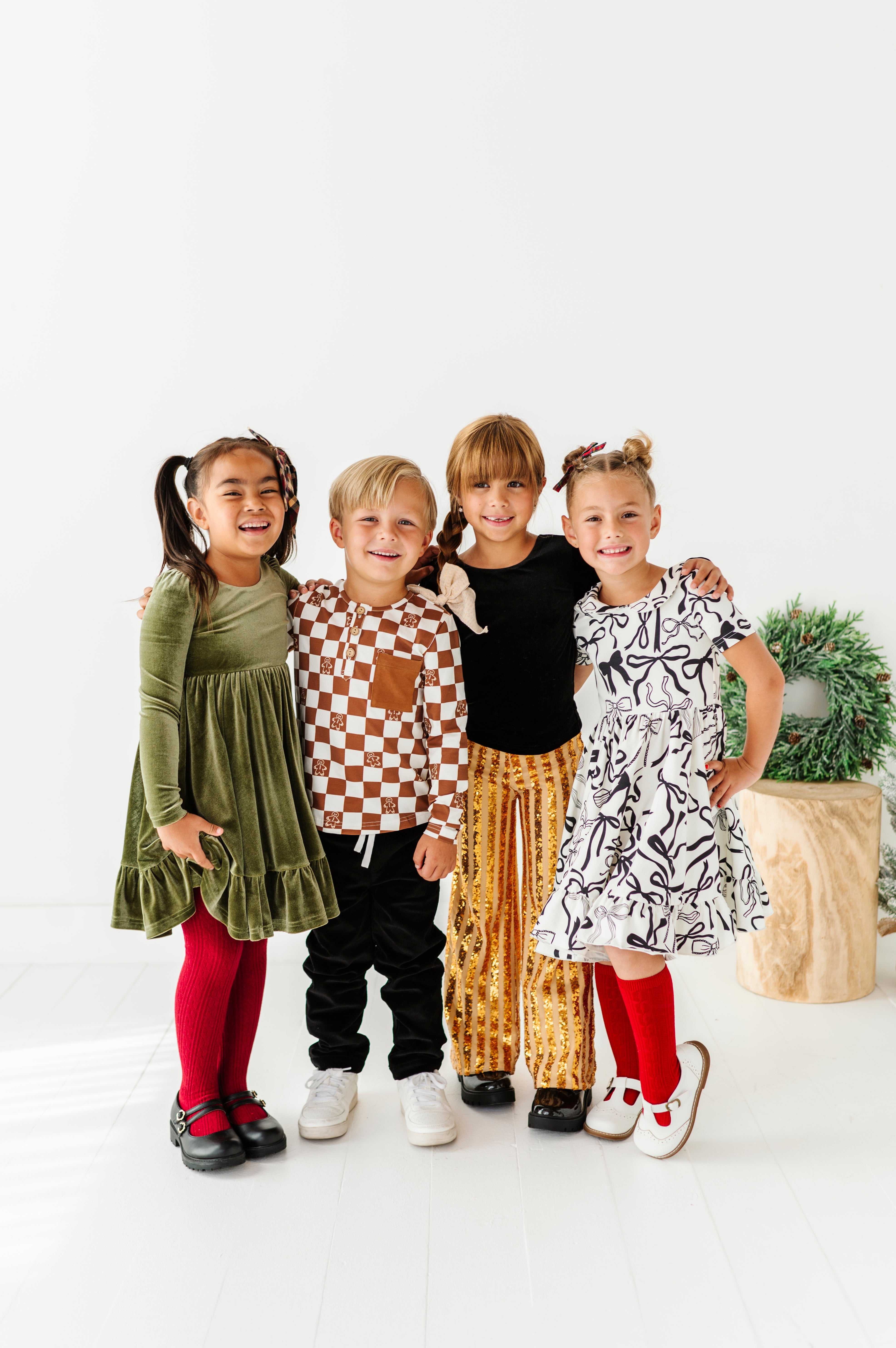 Gold Sequin Stripe Pants | Wide-Leg Pants