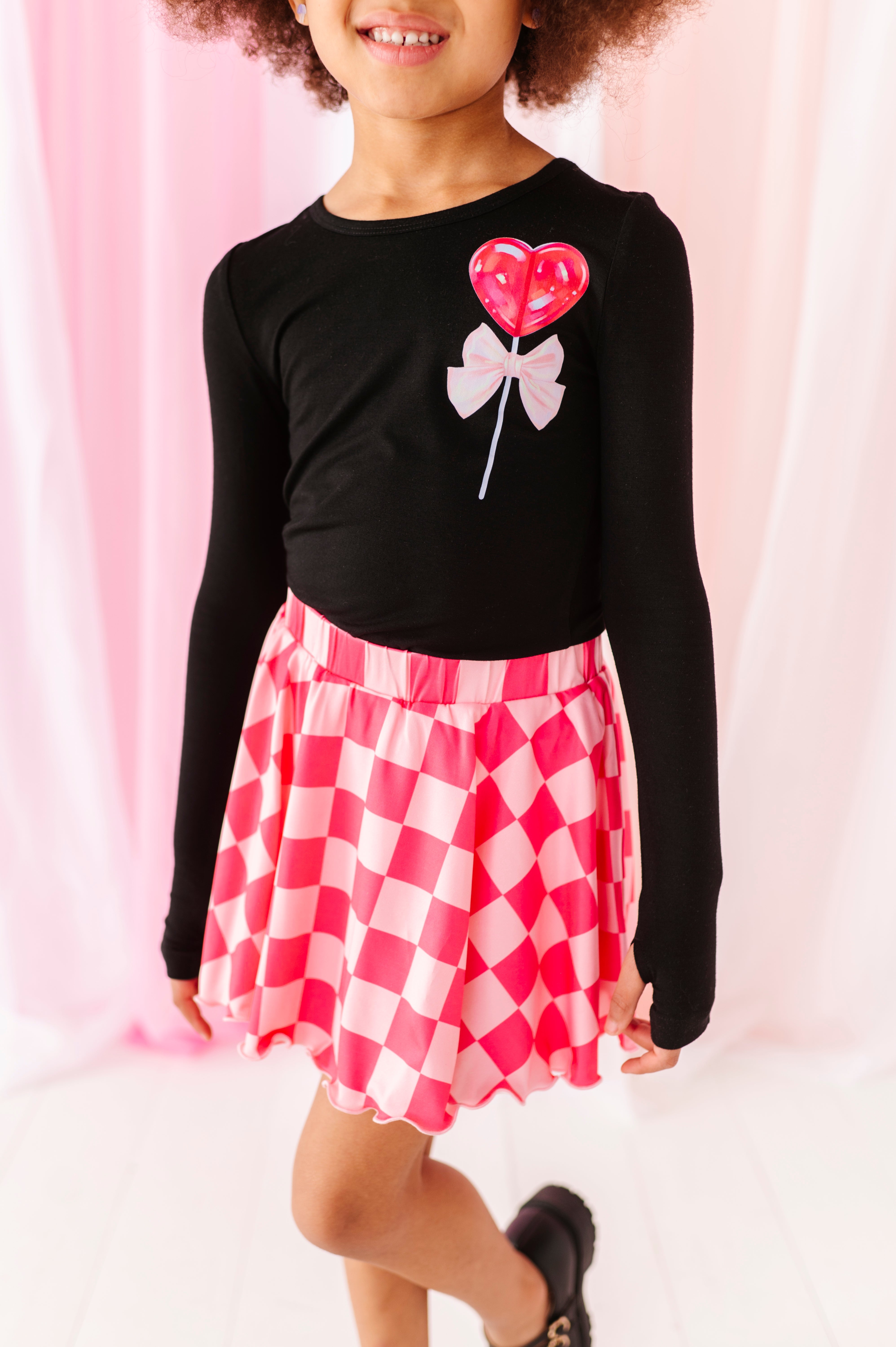 Lollipop Heart | Black Bamboo Long Sleeve