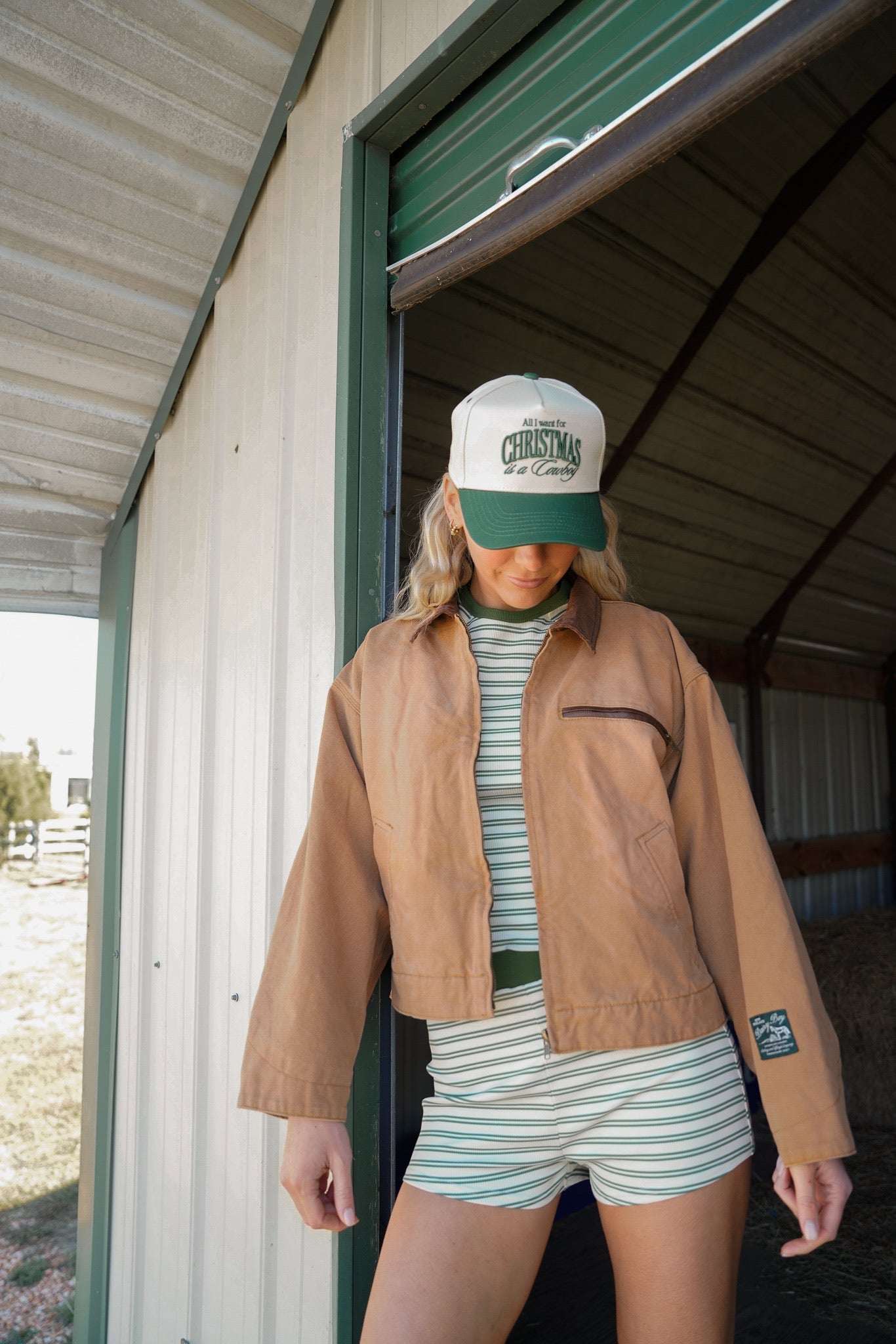 All I want for Christmas is a Cowboy - Green Vintage Trucker Hat