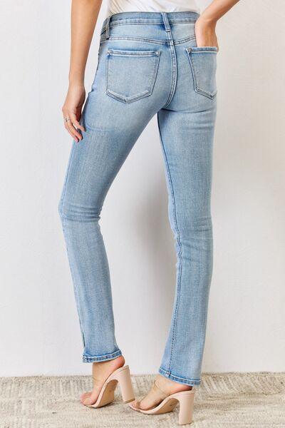 Kancan Full Size Mid Rise Y2K Slit Bootcut Jeans - Medium - Bexa Boutique