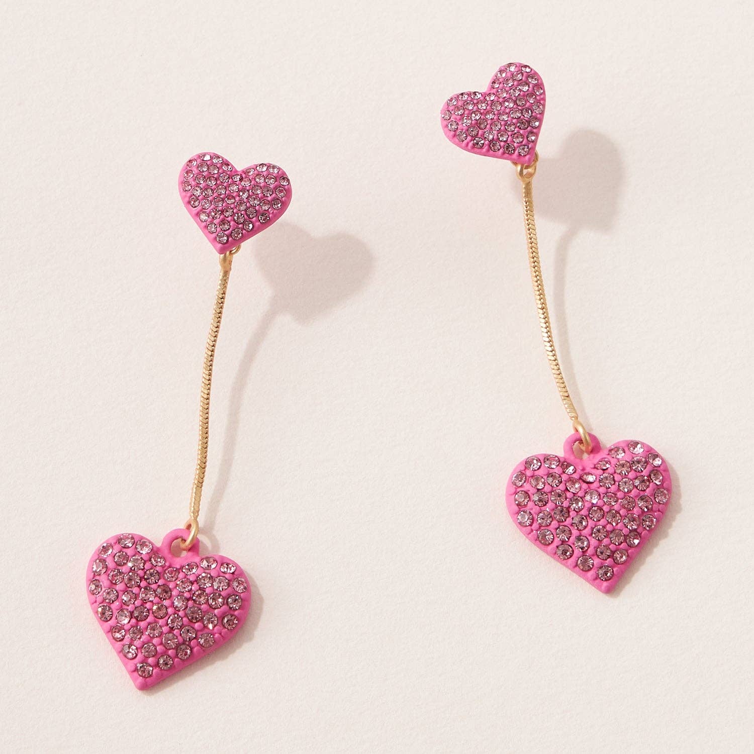 Lovely Dangle Heart Earrings
