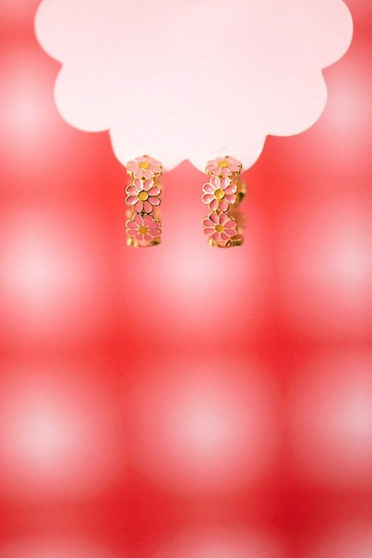 Daisy Hoops (3 Color Options)