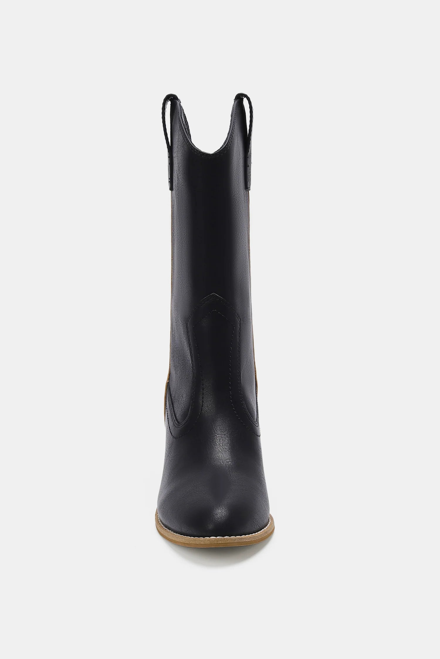 Butterfly Cut Black Pointed Toe Boots