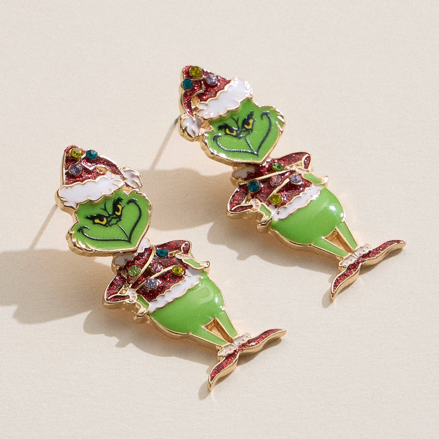 Green Monster Holiday Earrings with Titanium Posts