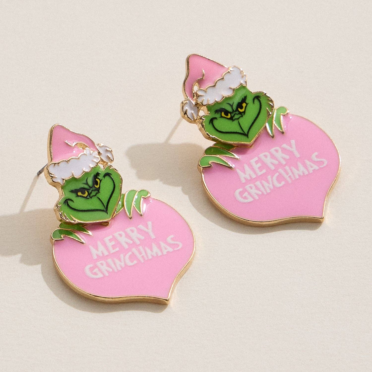 Holiday Monster Heart Earrings with Titanium Posts