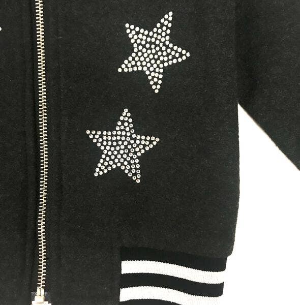 Star Rhinestone Kids Bomber Jacket