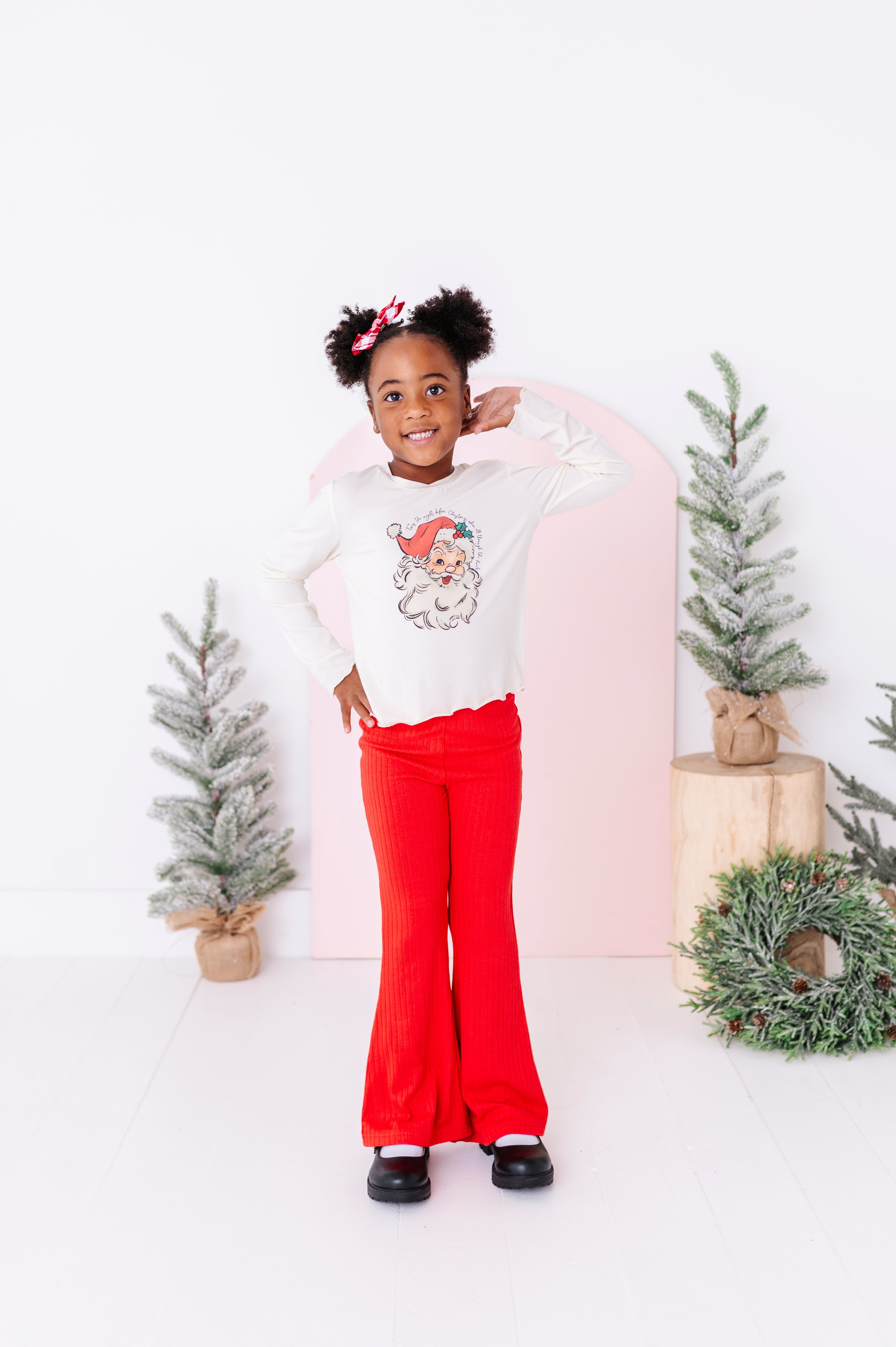 Jolly Santa Top| Bamboo Long Sleeve