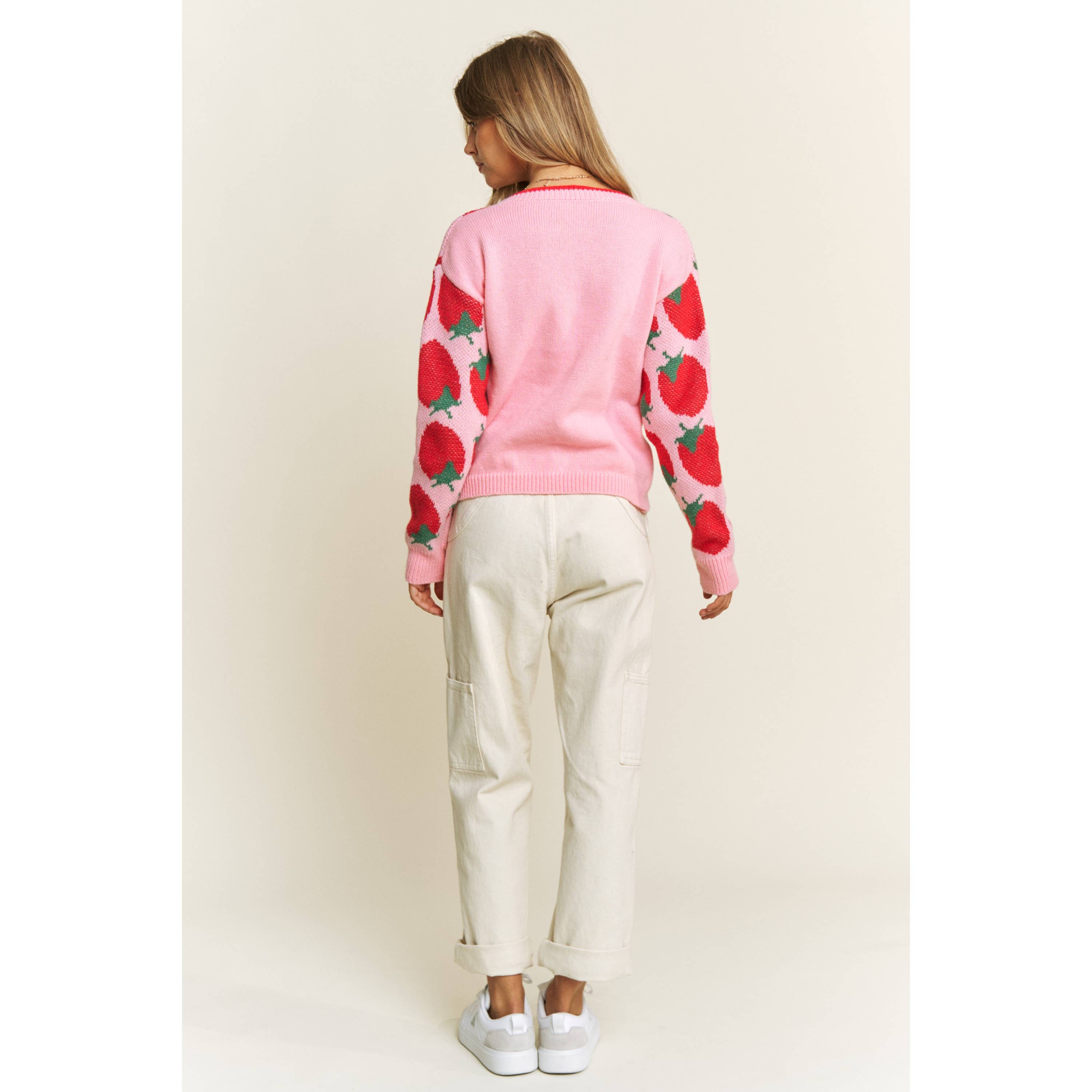 Strawberry jam pullover sweater