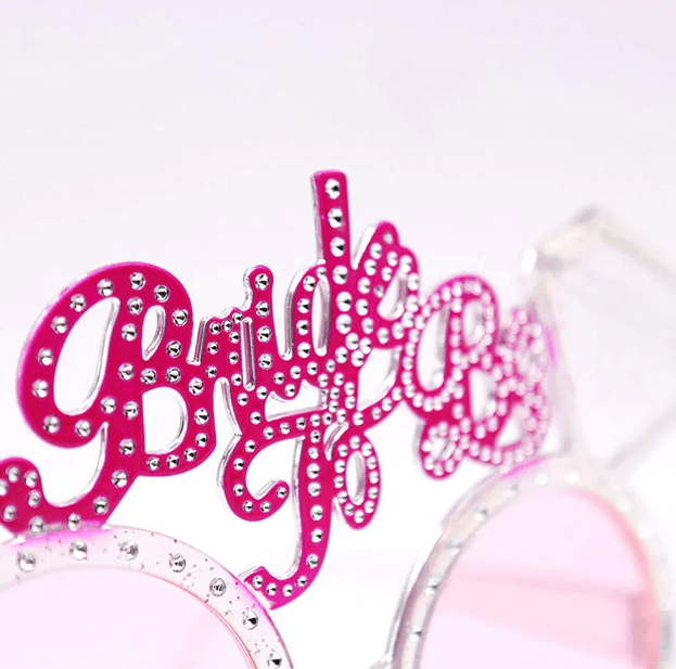 Cowgirl Bride to Be Pink Glasses