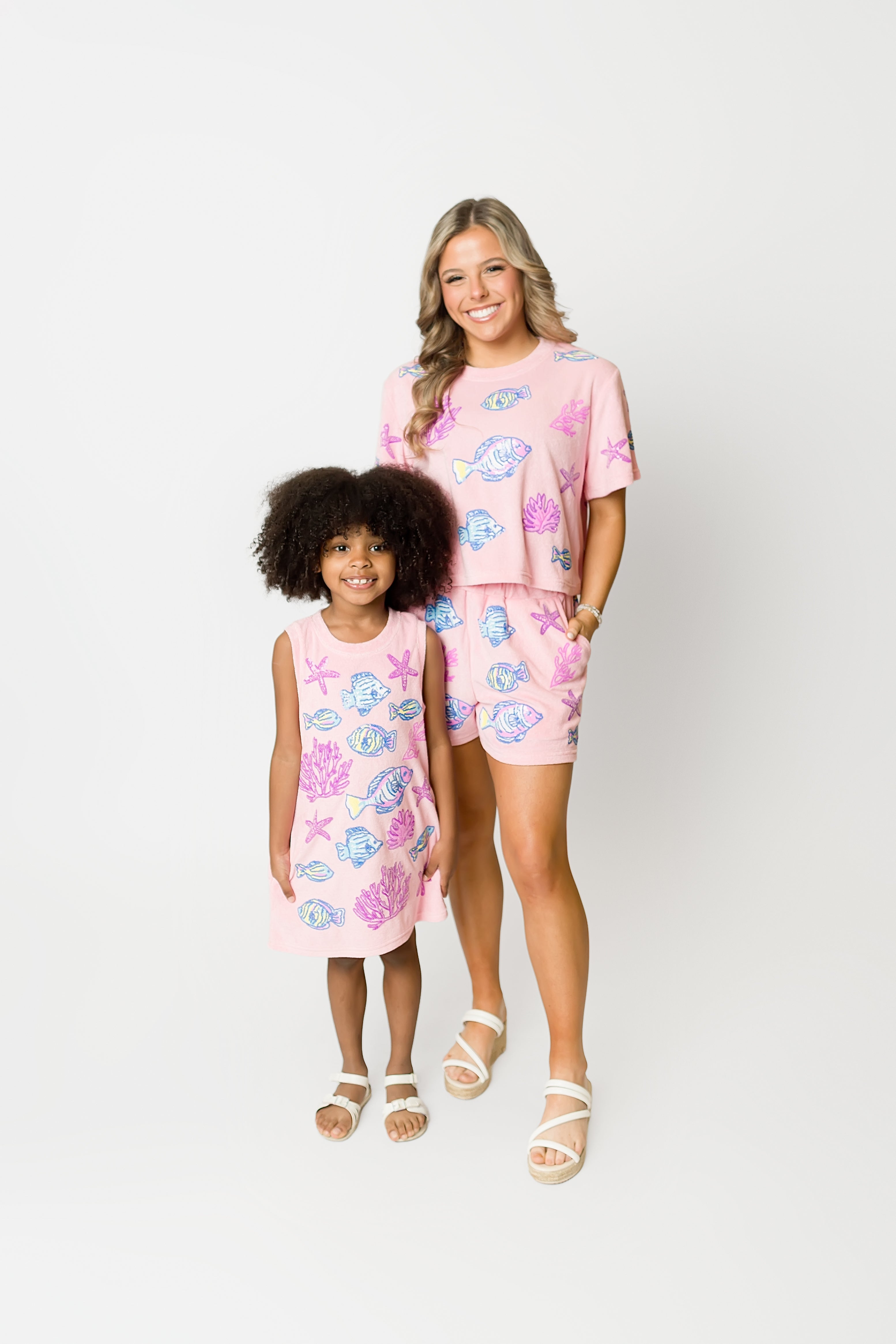 Under the Sea Terry Cloth Top - Light Pink - Bexa Boutique