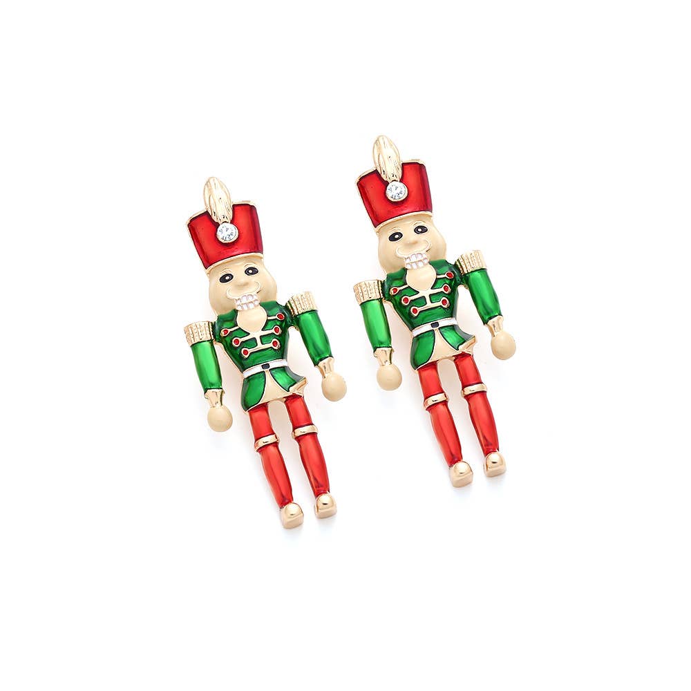 Nutcracker Soldier Alloy Earrings