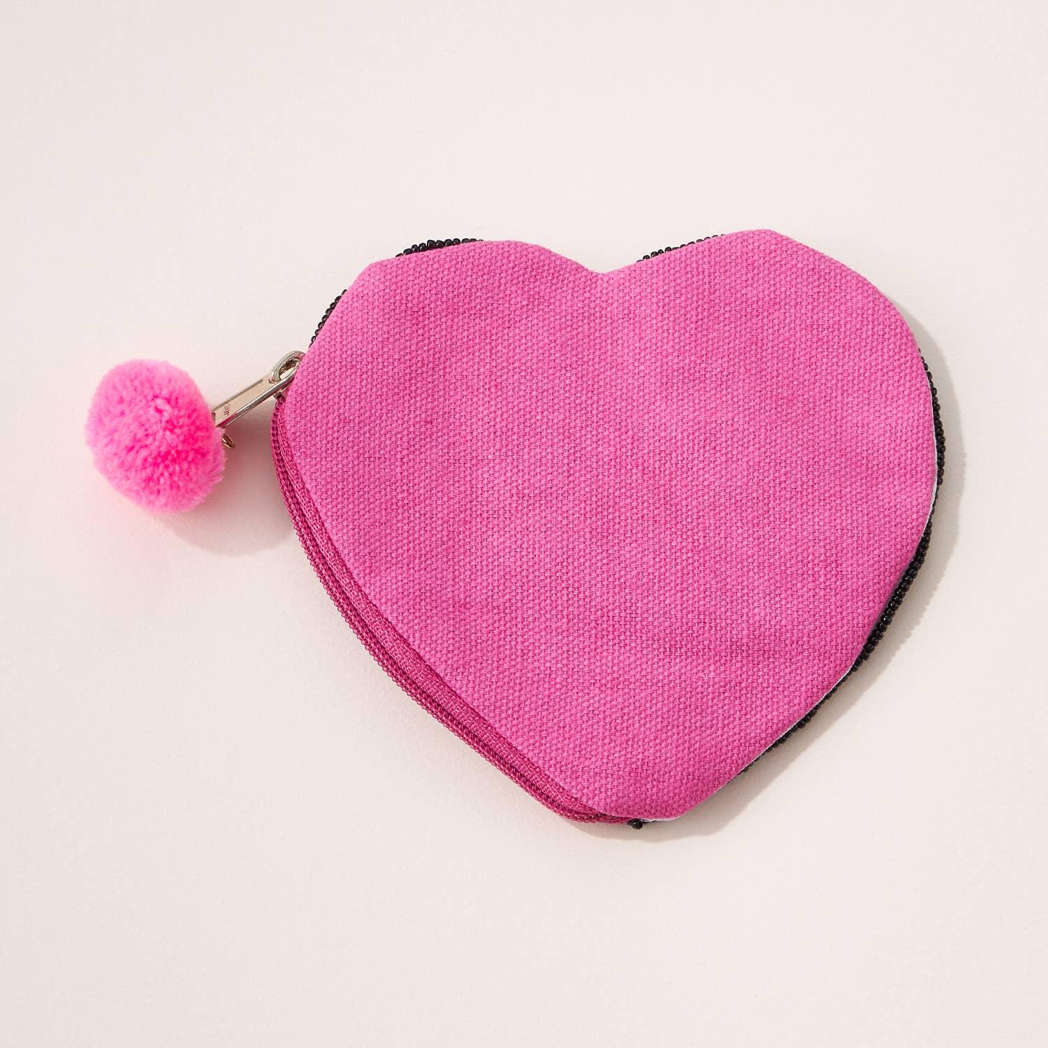 Heart Shaped Coin Purse BE MINE