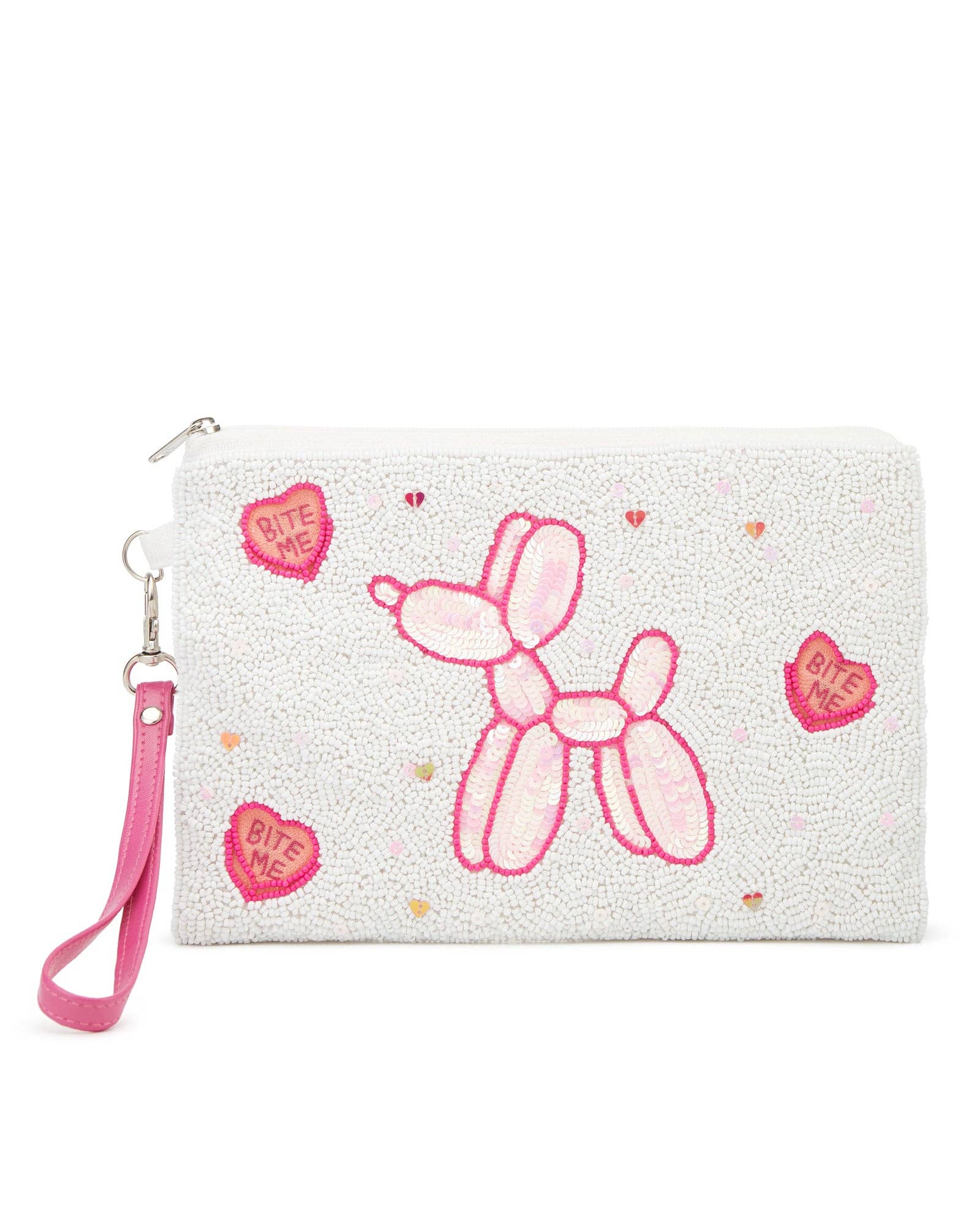 Small Valentine's Day Balloon Dog Pouch With Strap