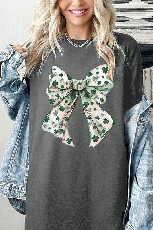 St Patrick's Day Bow Graphic Plus Heavy Cotton Tee