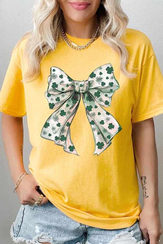 St Patrick's Day Bow Graphic Plus Heavy Cotton Tee