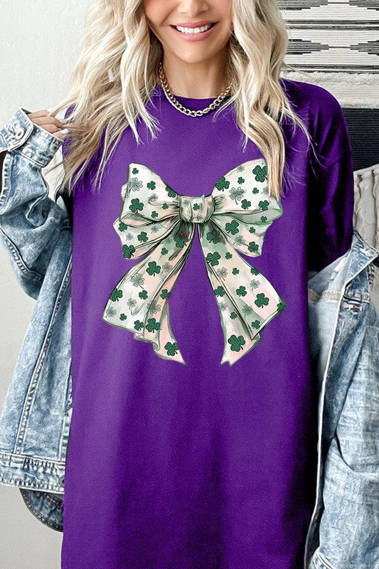 St Patrick's Day Bow Graphic Plus Heavy Cotton Tee