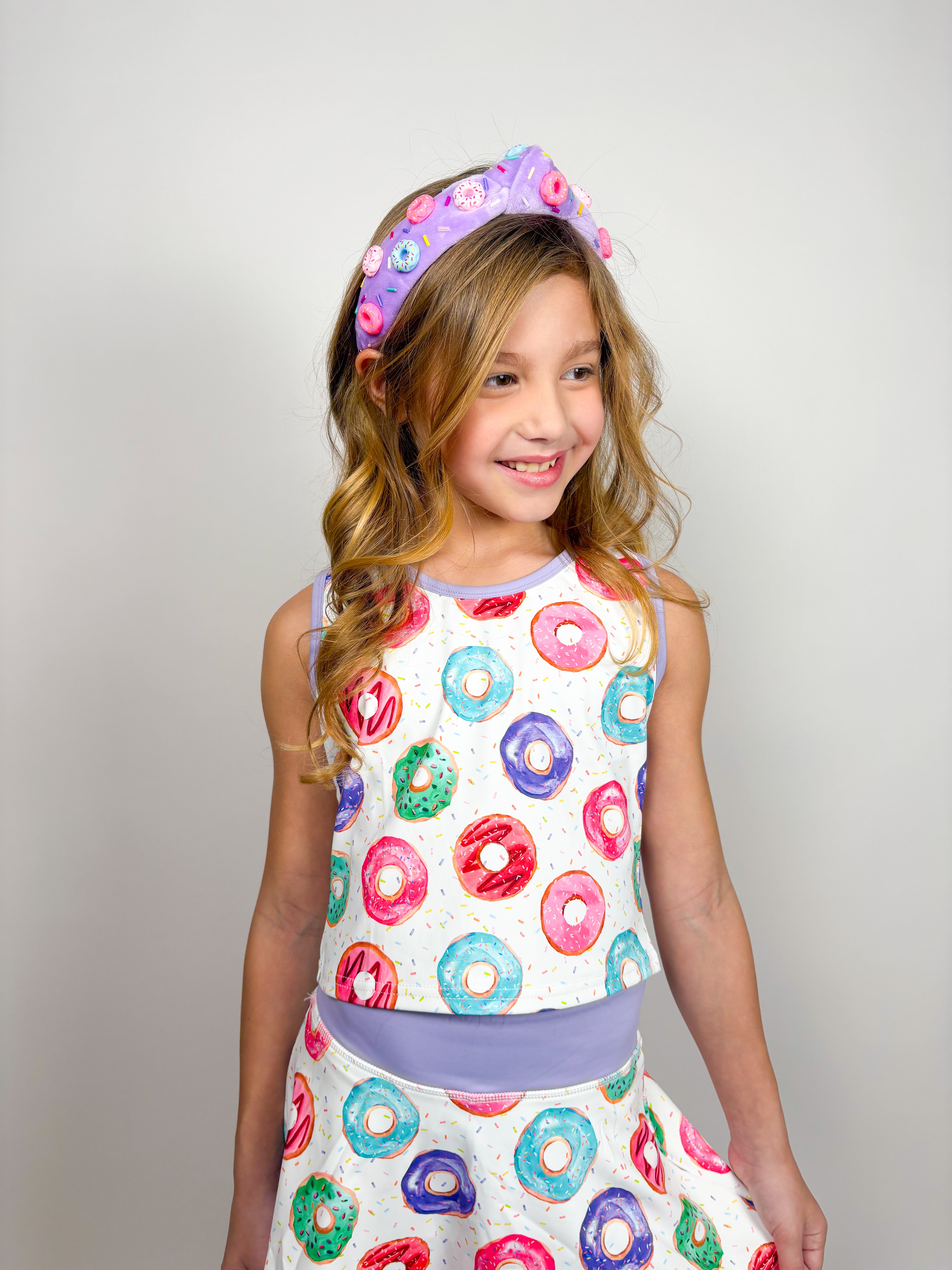 Donut Two-Piece Athletic Tank and Skort Set