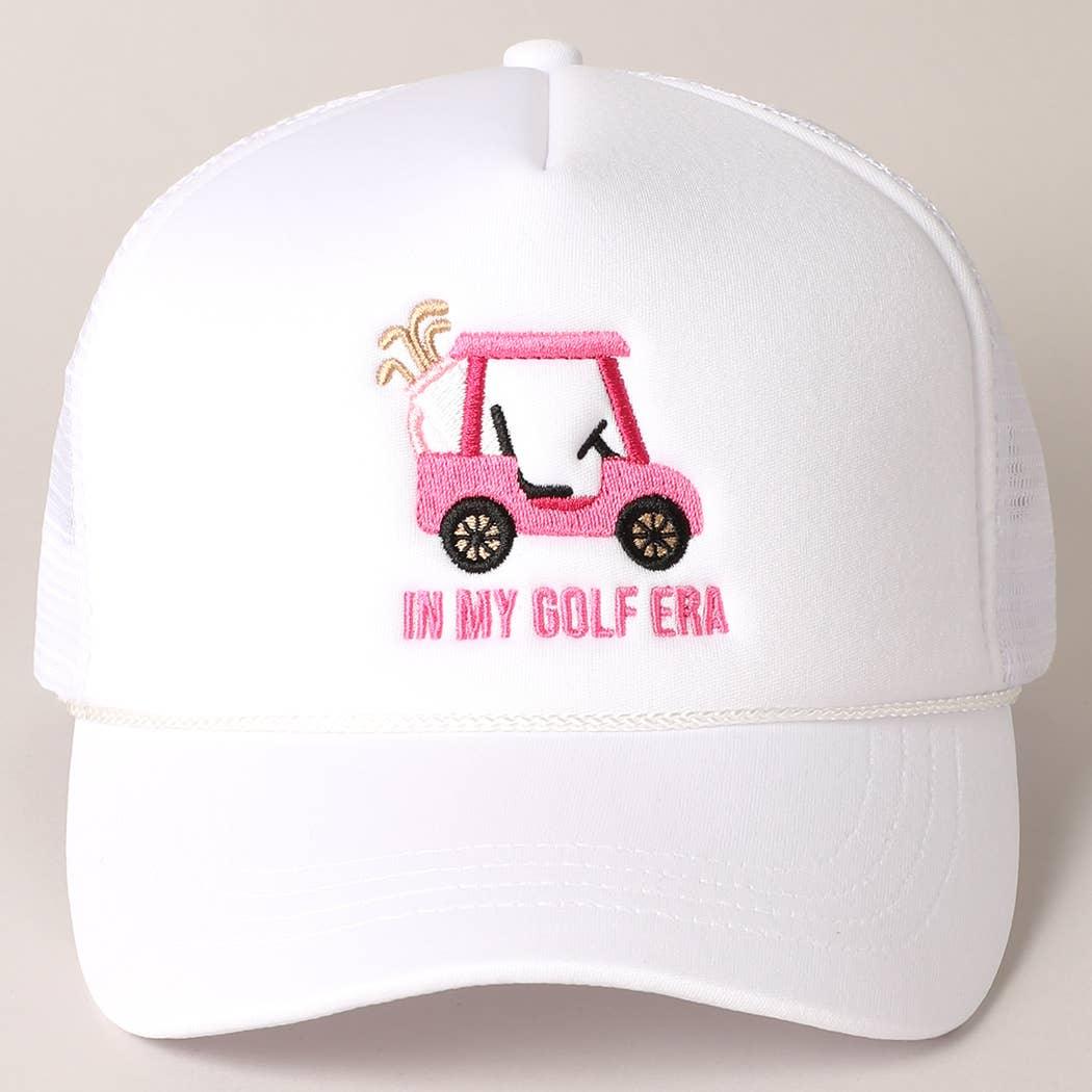 Golf Cart and In My Golf Era Embroidery Trucker Hat