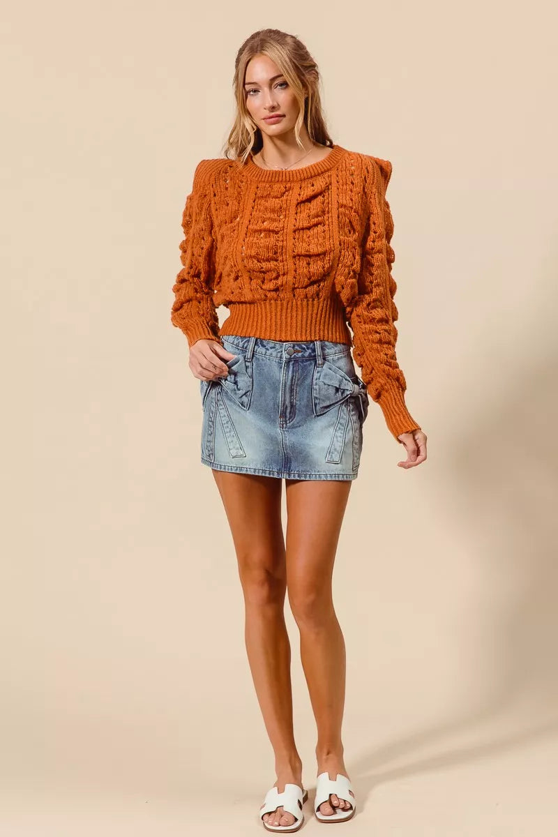 SO ME Bow Knot Pocket Denim Mini Skirt - DENIM - Bexa Boutique