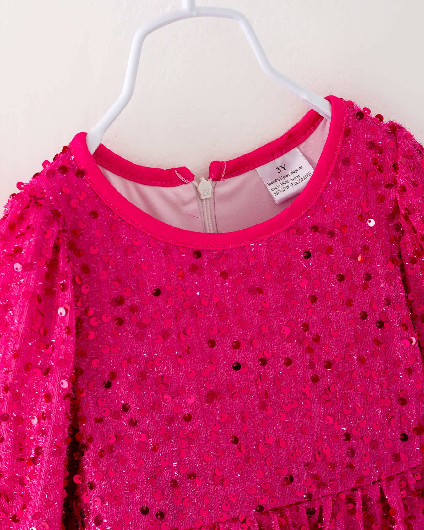 Pink Sequin Girls Dress