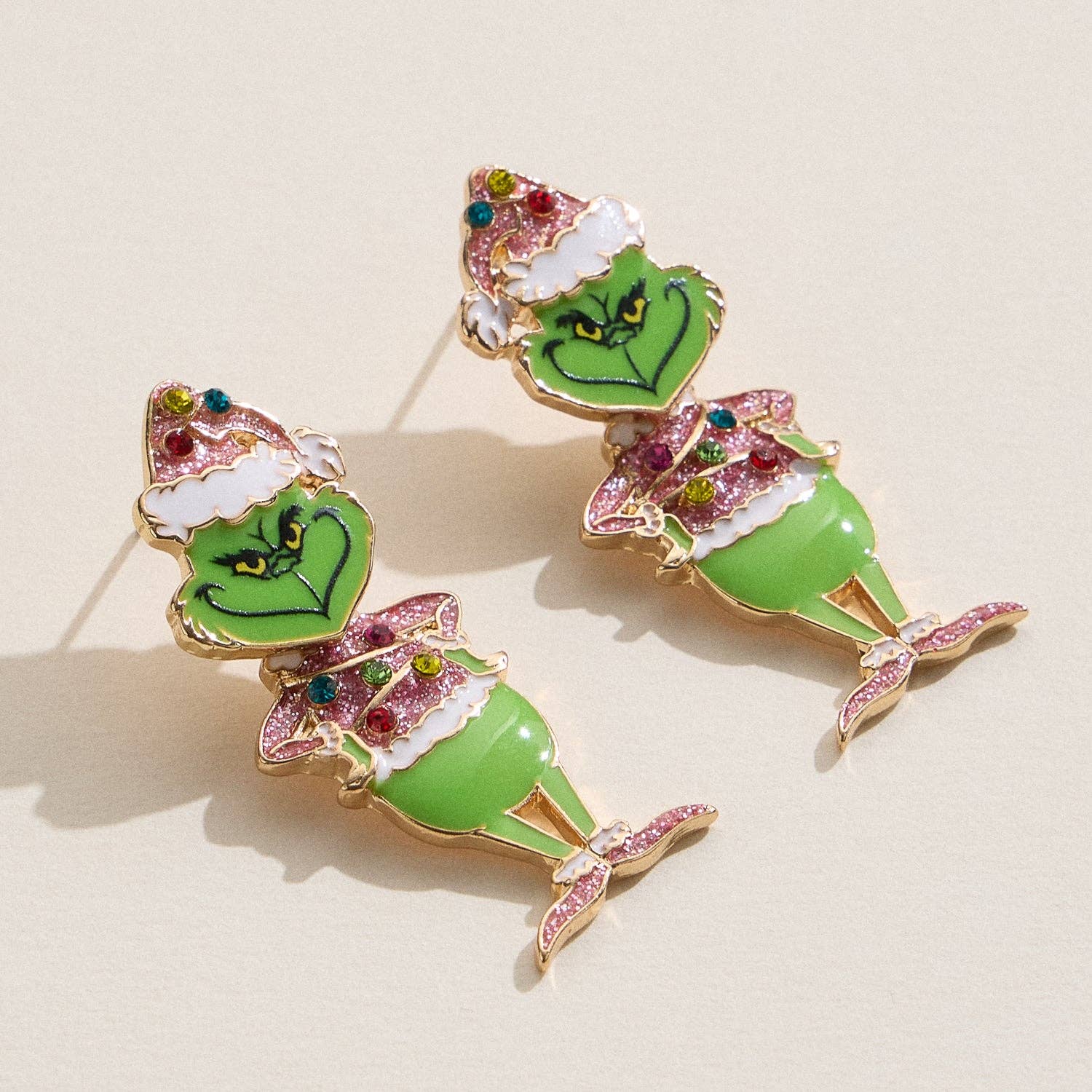 Green Monster Holiday Earrings with Titanium Posts