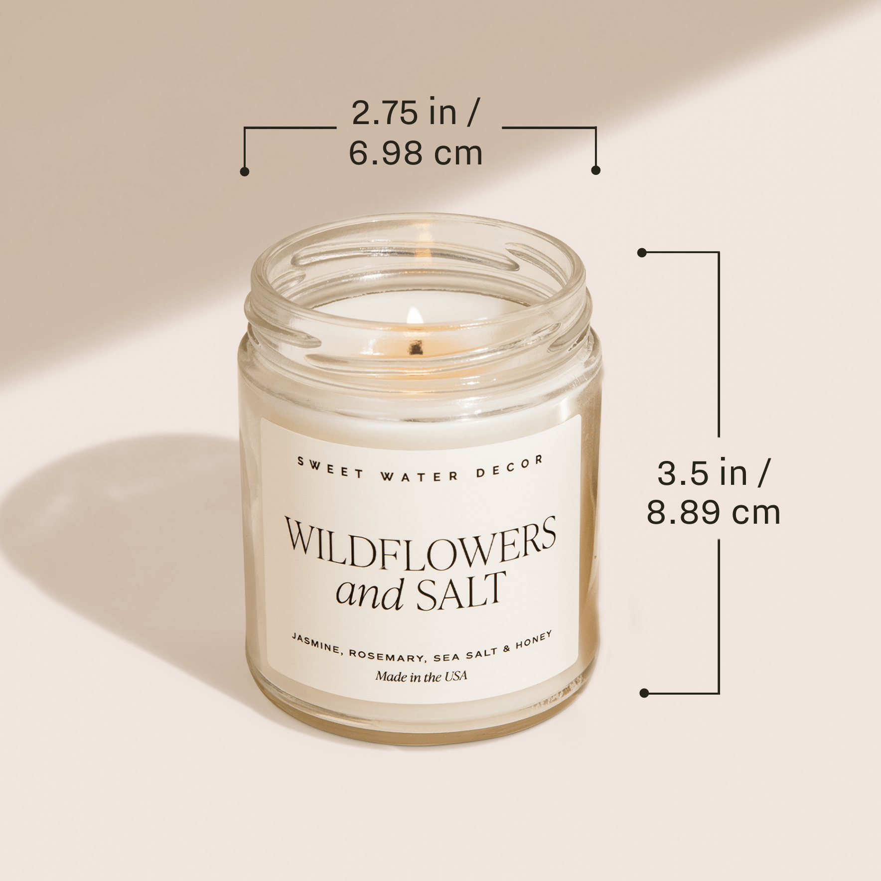 Christmas Tree Soy Candle - Patterned Clear Jar - 9 oz