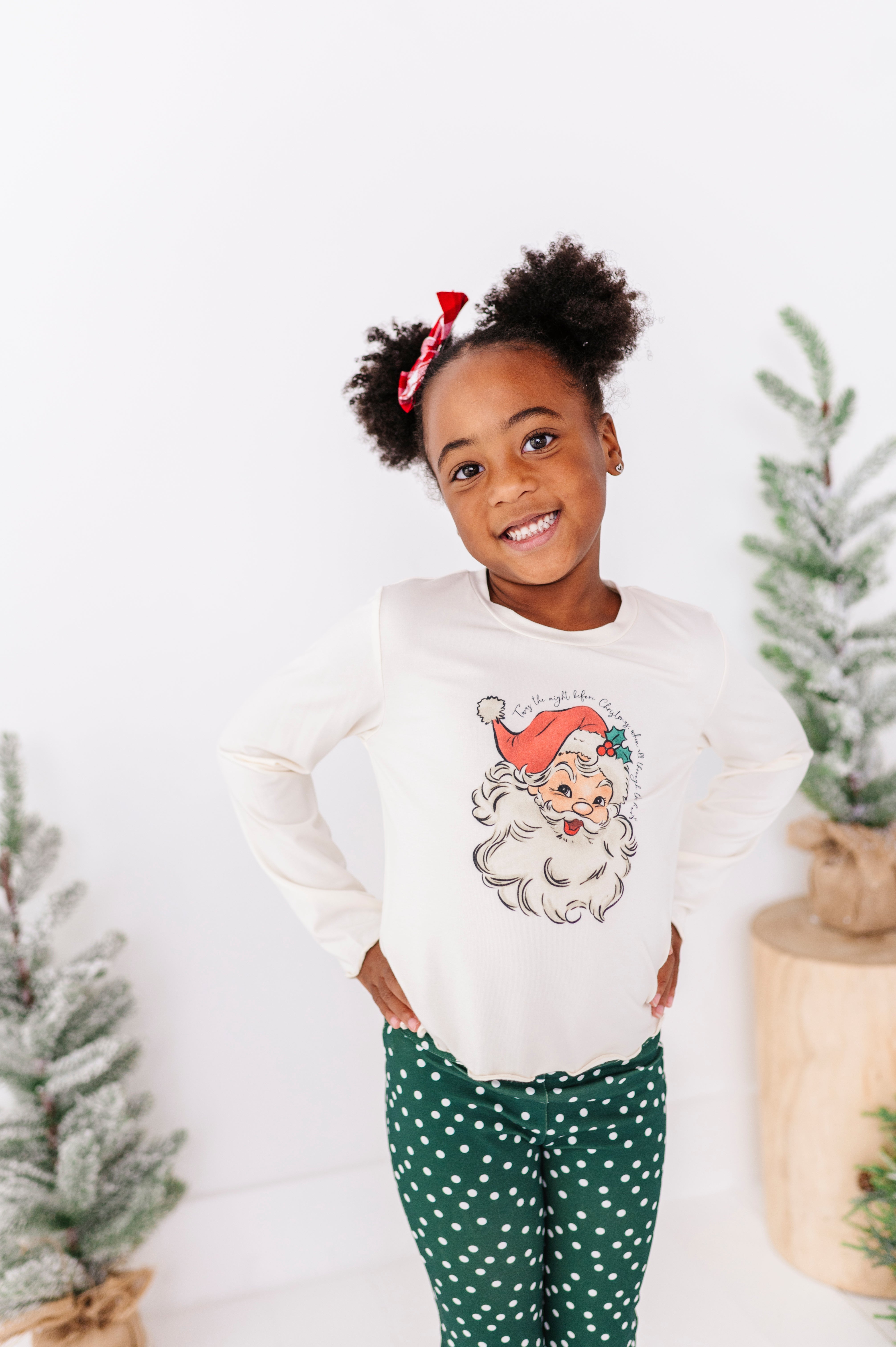 Jolly Santa Top| Bamboo Long Sleeve