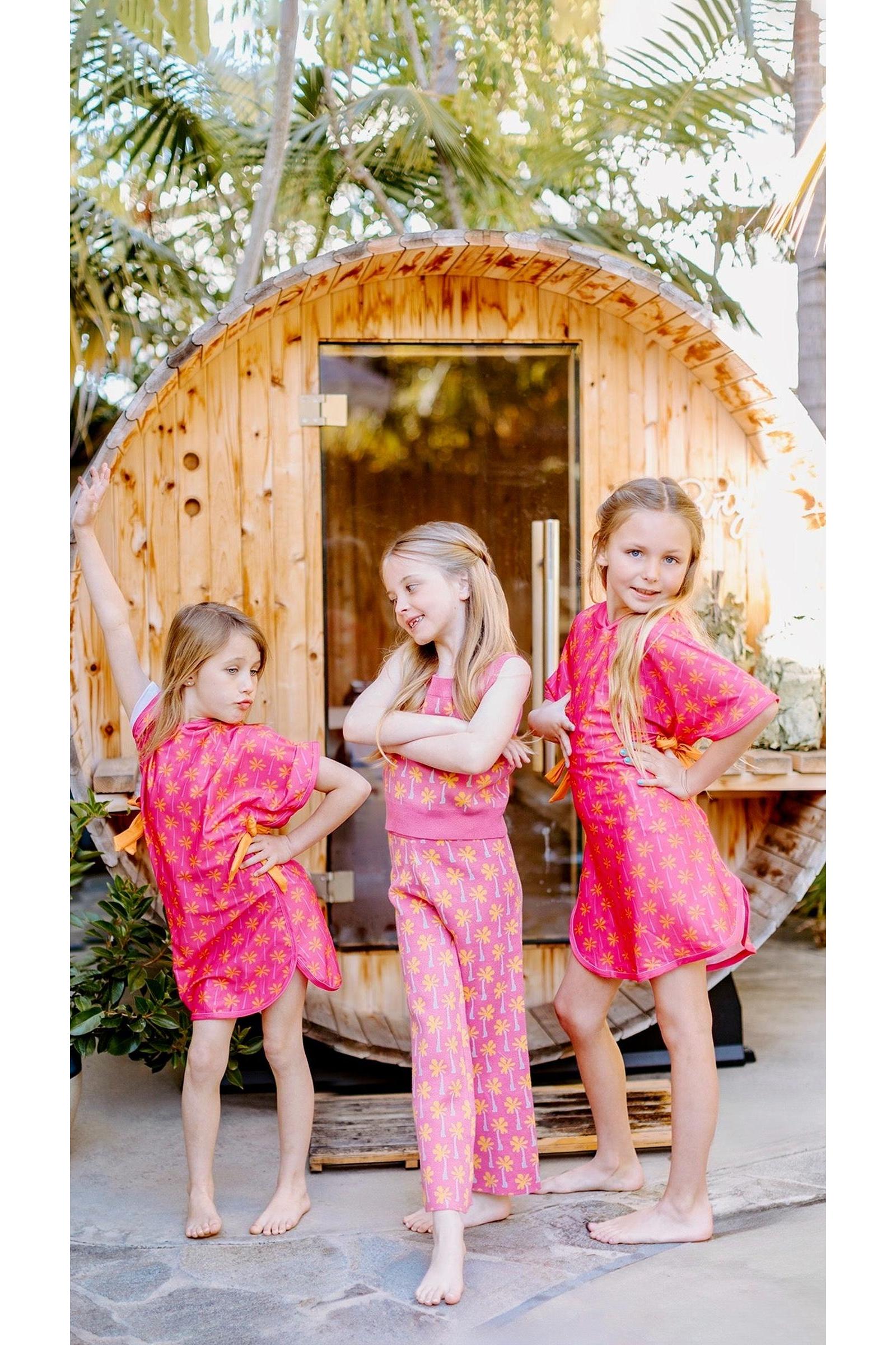 Palm Tree Hooded Beach Poncho