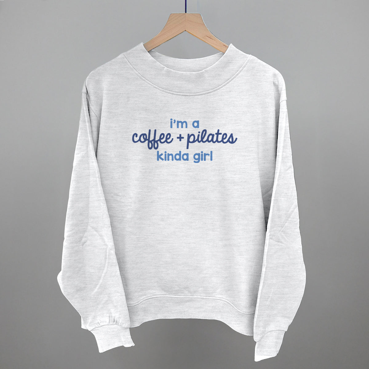 I'm A Coffee + Pilates Kinda Girl - Oversized Terry Poncho, Nantucket Breeze - Bexa Boutique