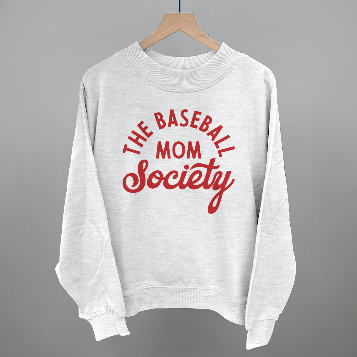 The Baseball Mom Society - Oversized Boxy Crew, Bone - Bexa Boutique