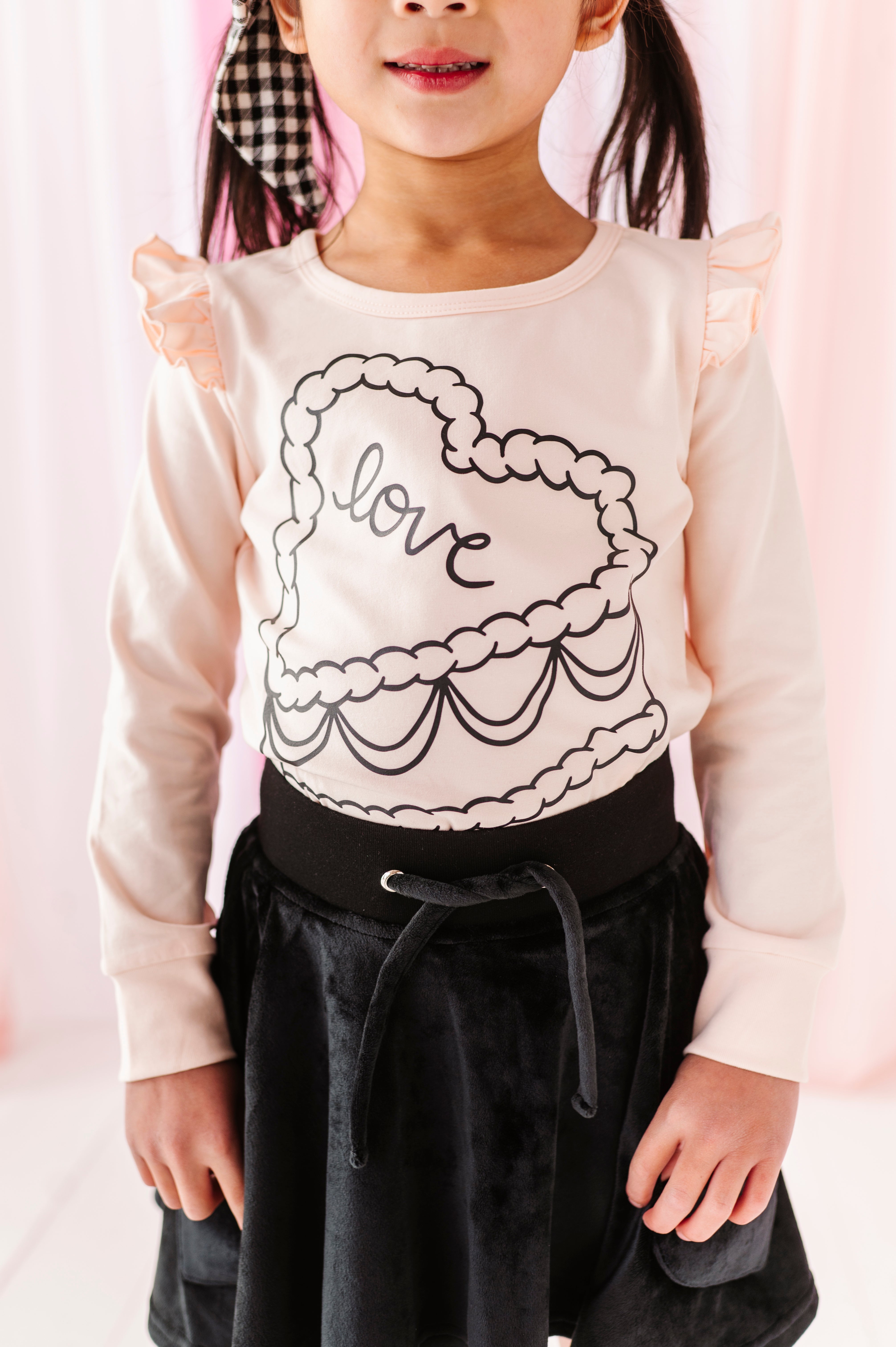 Love Cake | Pink Ruffle Long Sleeve