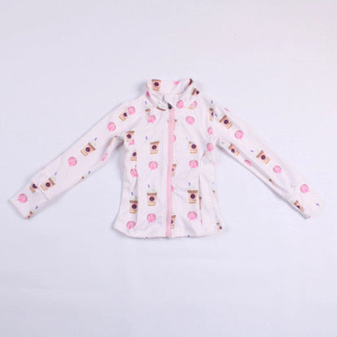 Latte and Cake Pop Print Athletic Jacket