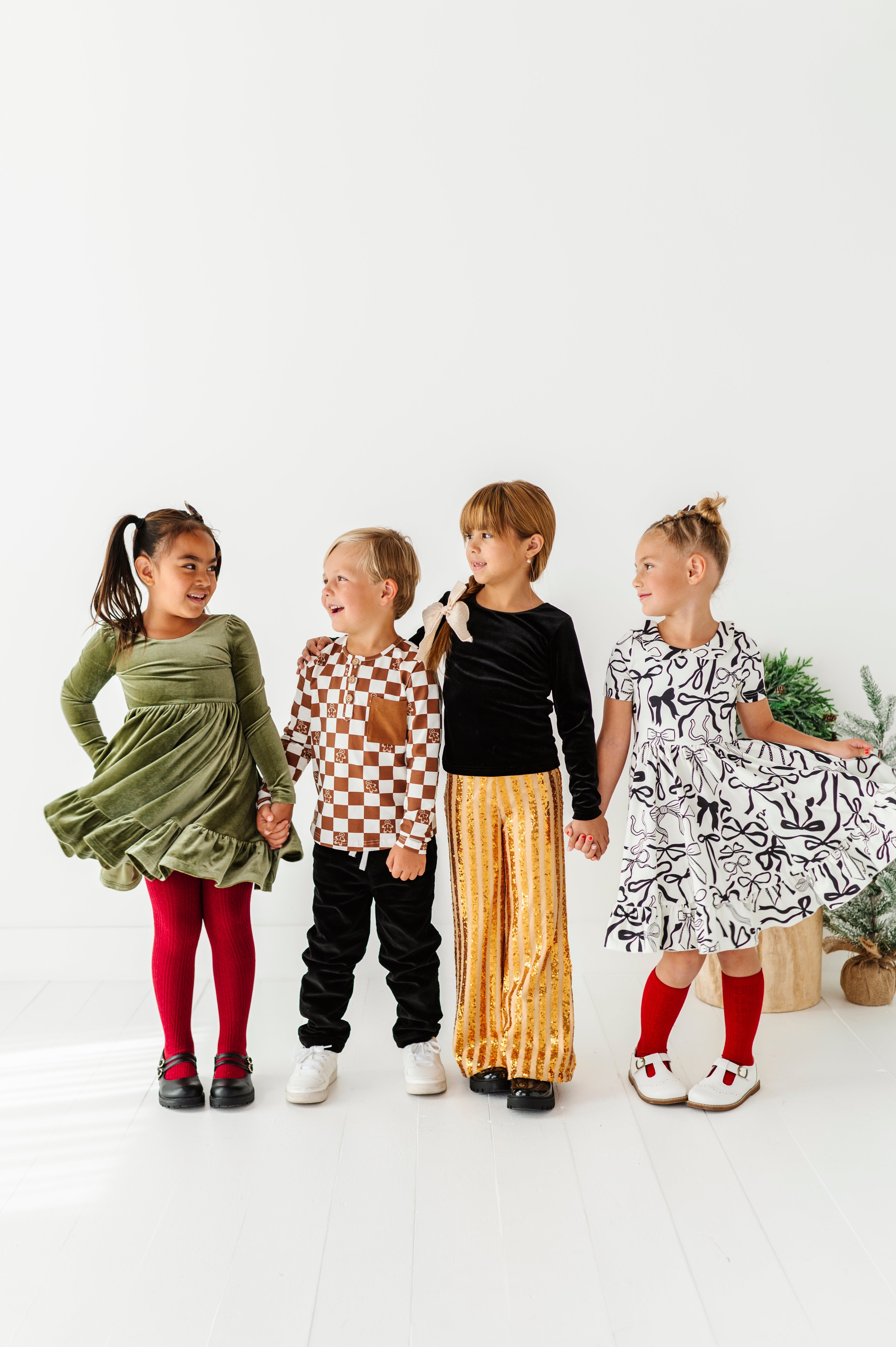 Cream Preppy Bow Dress | Collard Twirl Dress