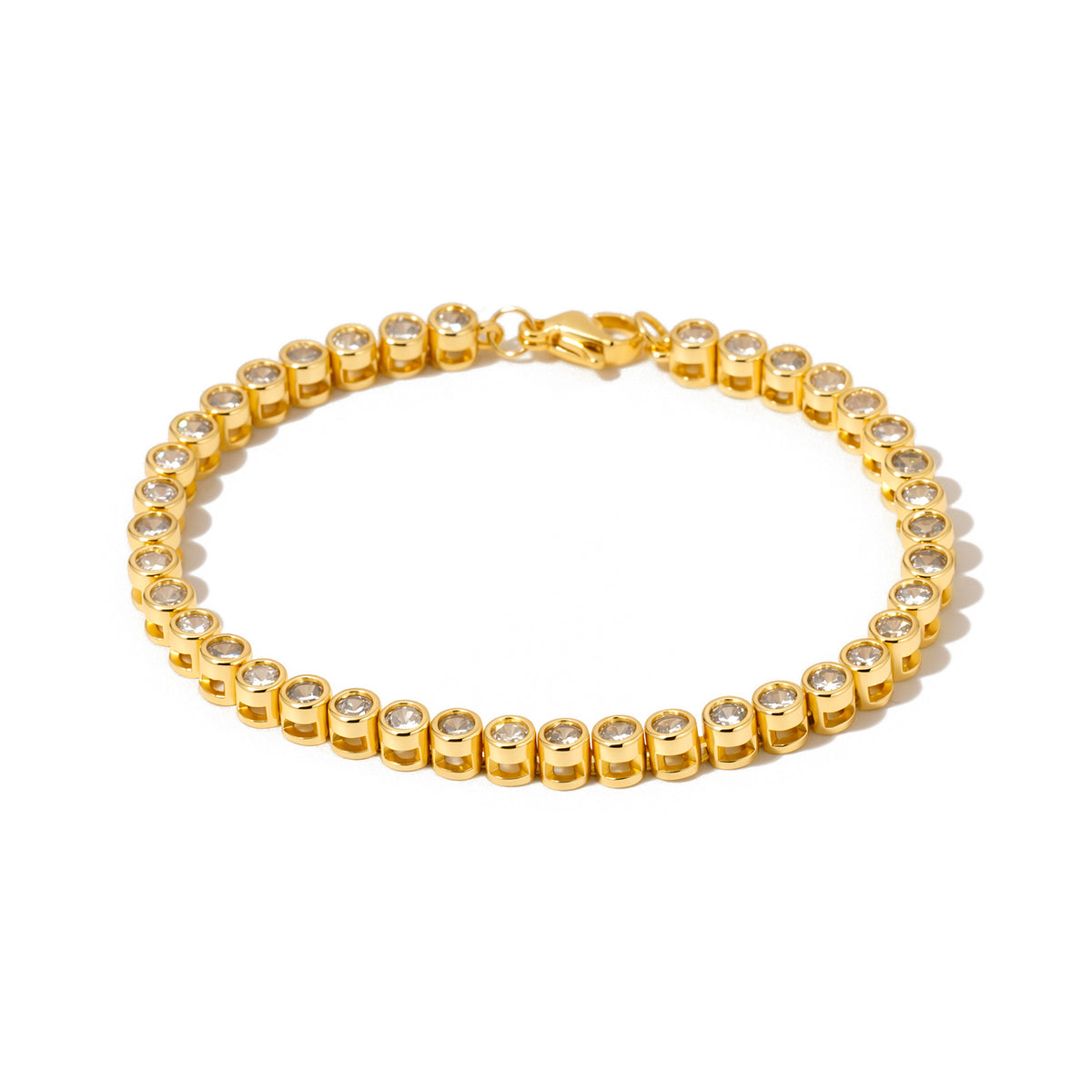 Tennis Bracelet Frosted In Diamonds - WATERPROOF - Gold - Bexa Boutique