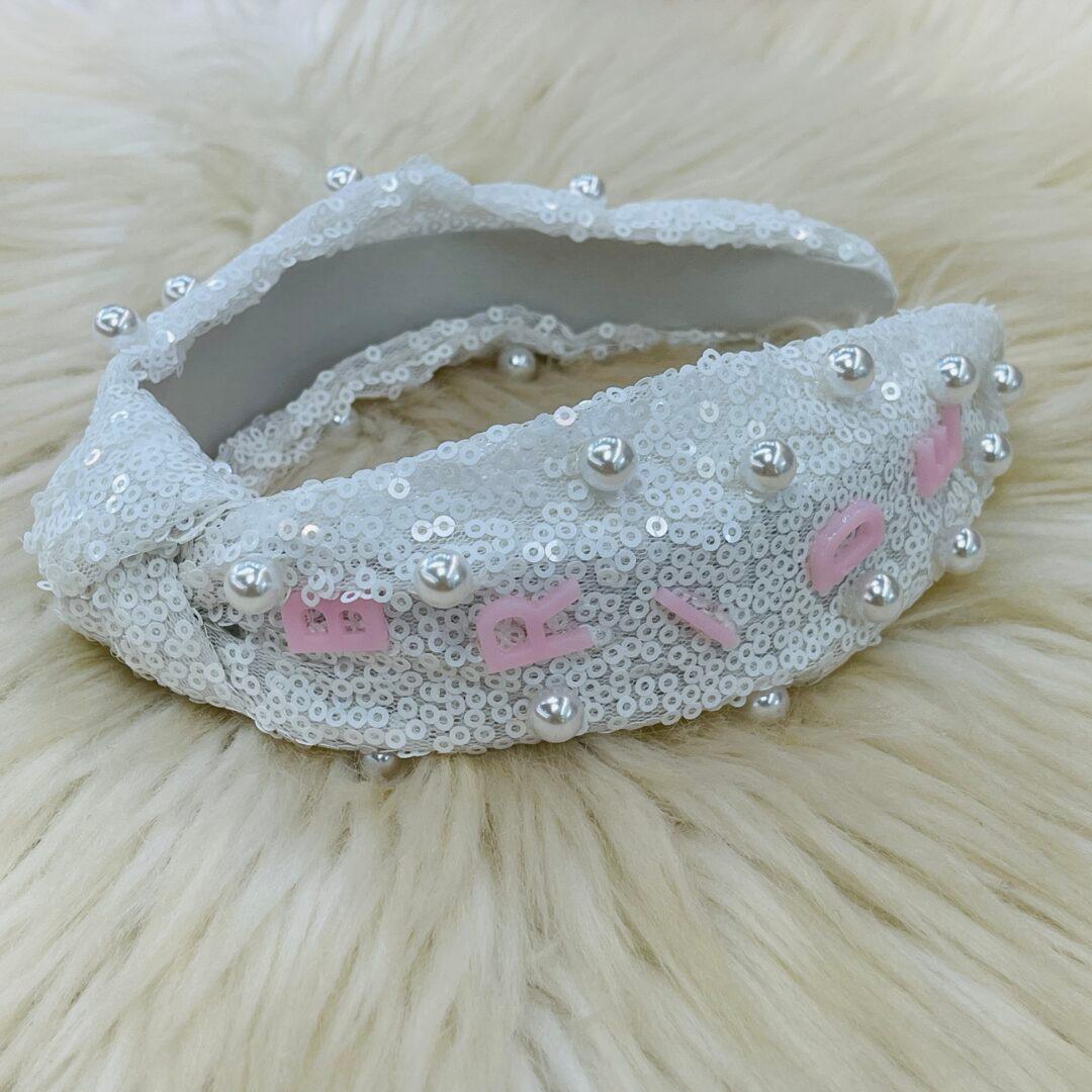 BRIDE Sequin Knotted Headband