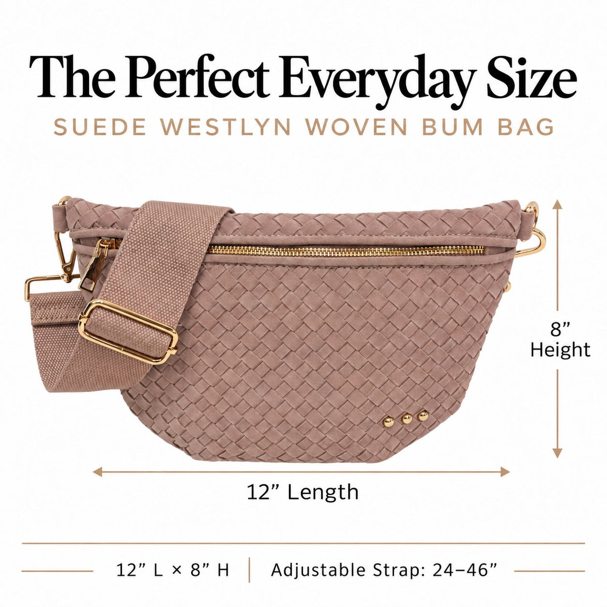 Suede Westlyn Woven Bum Bag