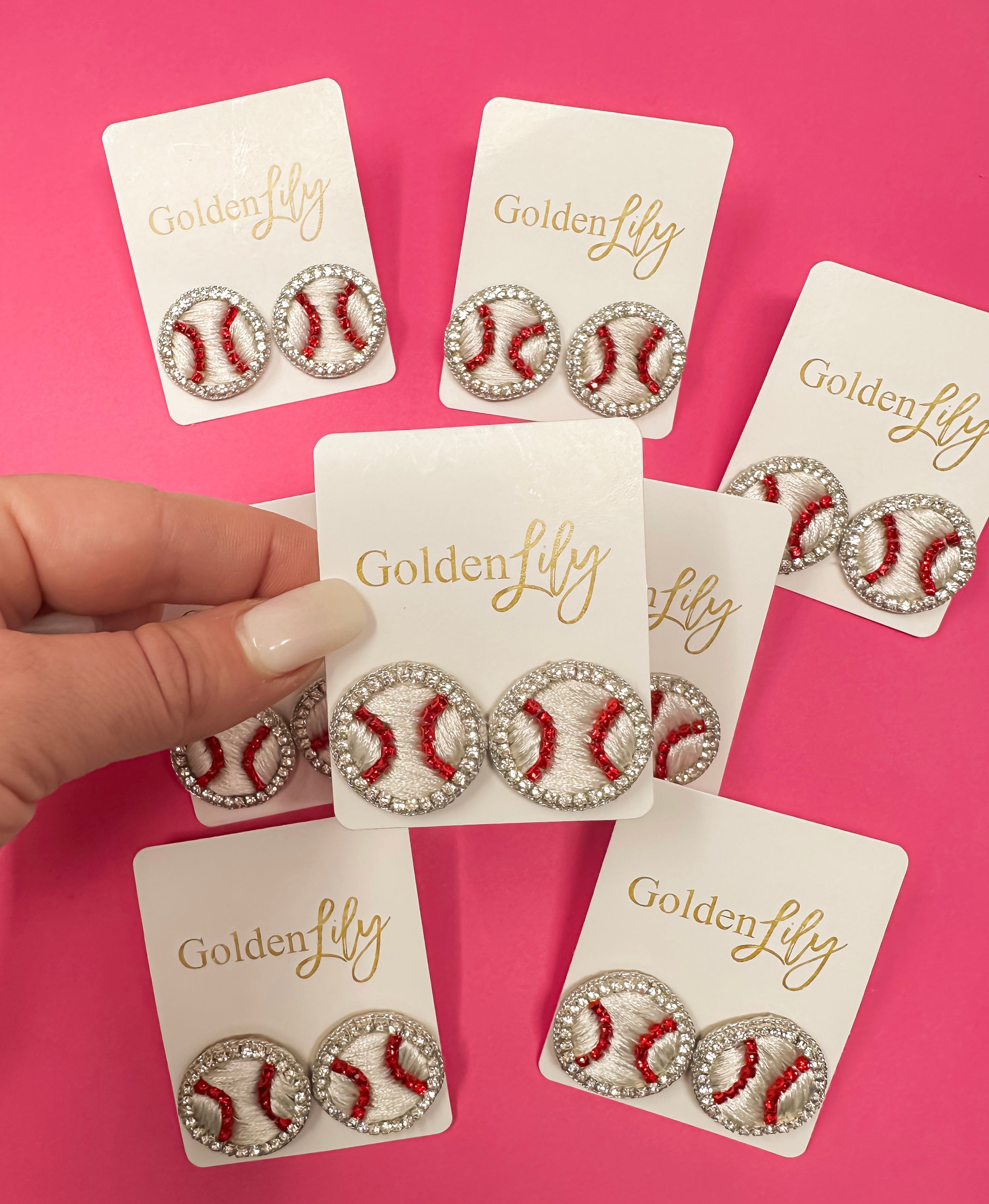Baseball Stud Earrings