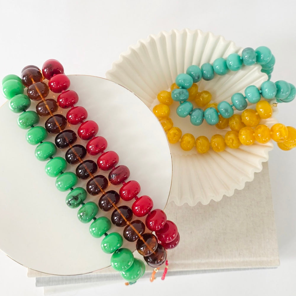 Bella Beaded Necklace - WATERPROOF - Teal - Bexa Boutique