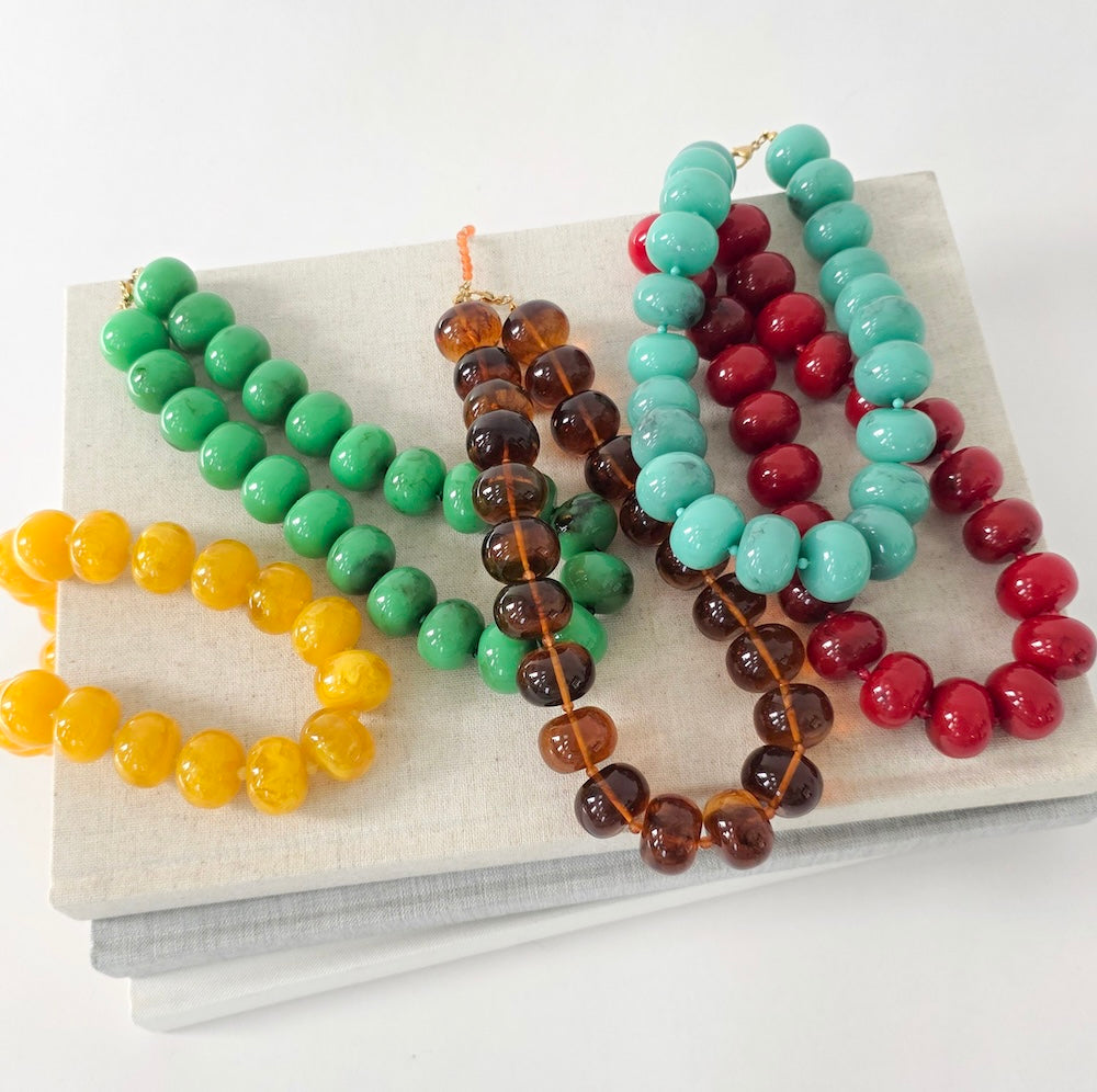 Bella Beaded Necklace - WATERPROOF - Teal - Bexa Boutique