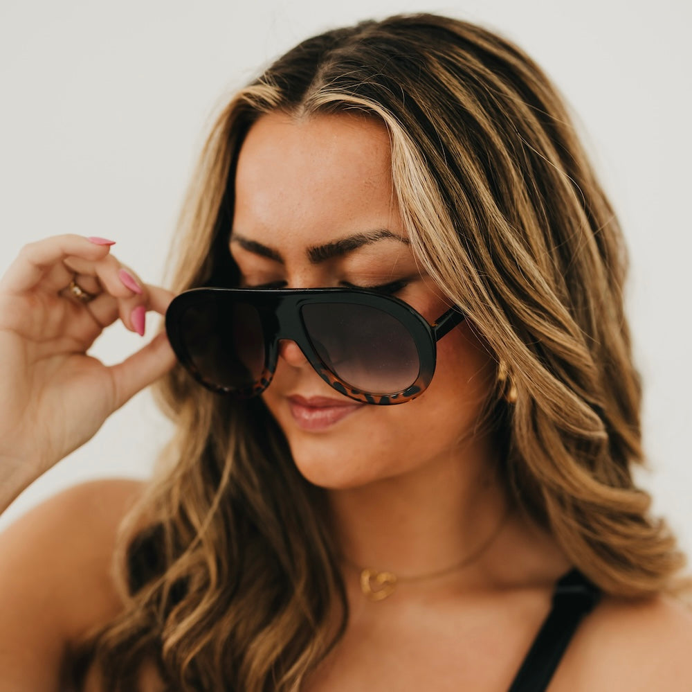 Billie Retro Oversized Pilot Sunglasses