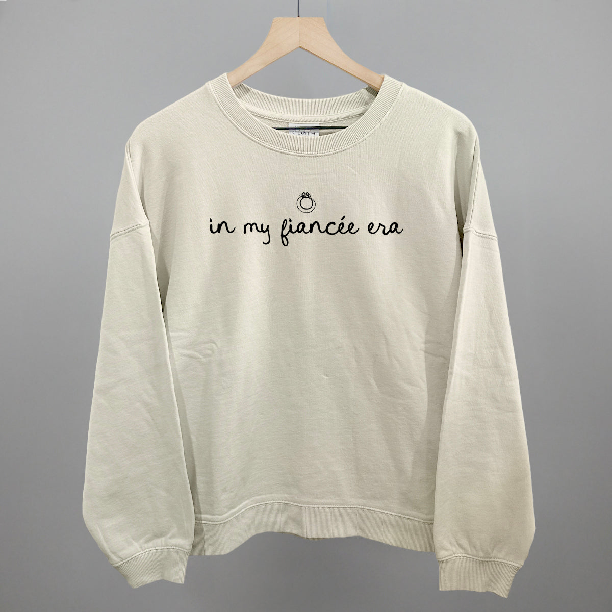 In My Fiancee Era - Oversized Boxy Crew, Bone - Bexa Boutique