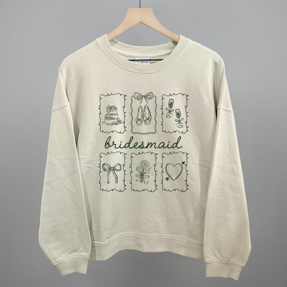 Bridesmaid Doodles - Sweatshirt, Oatmeal - Bexa Boutique