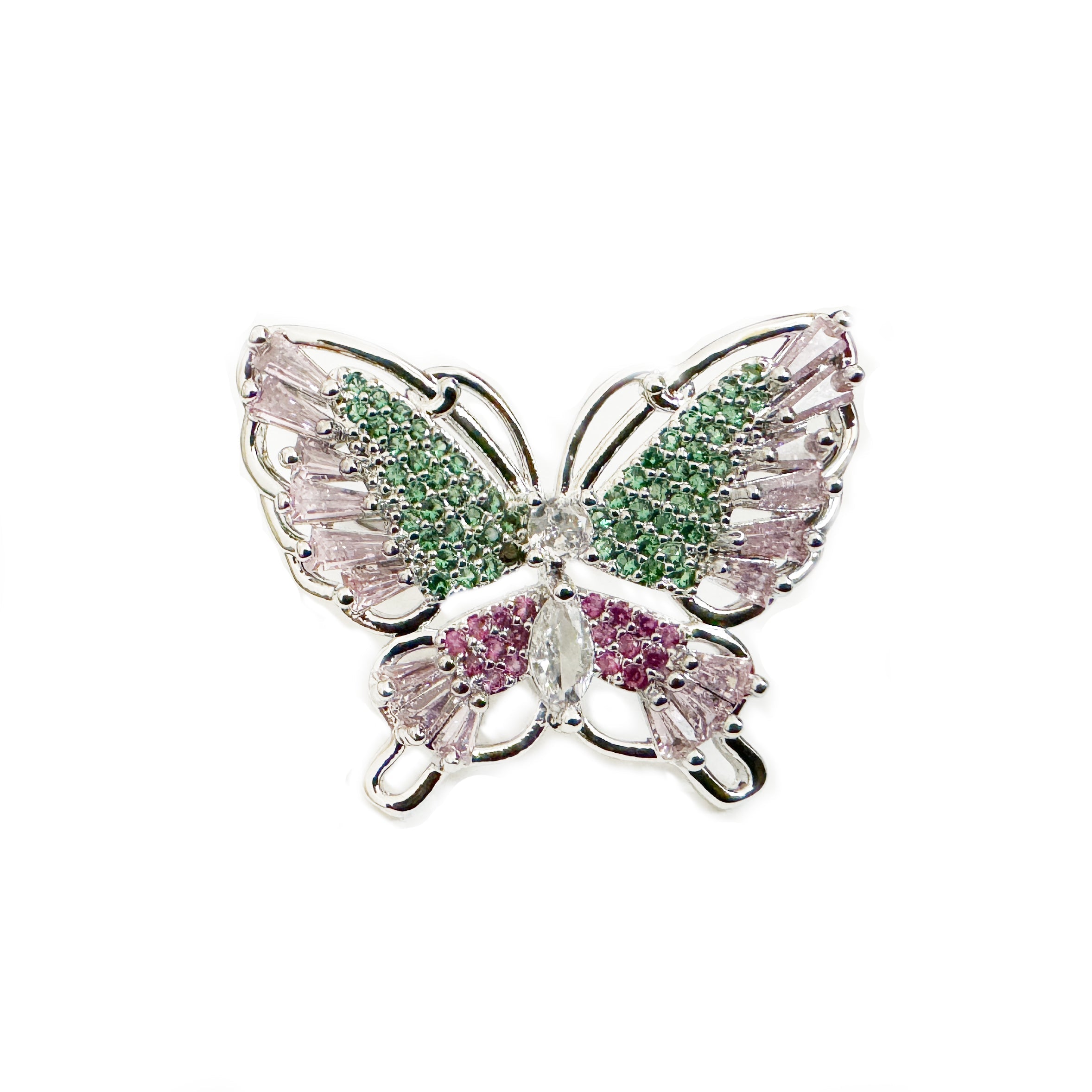 Pastel Colorful Butterfly Cubic Zirconia Rings - gold - Bexa Boutique