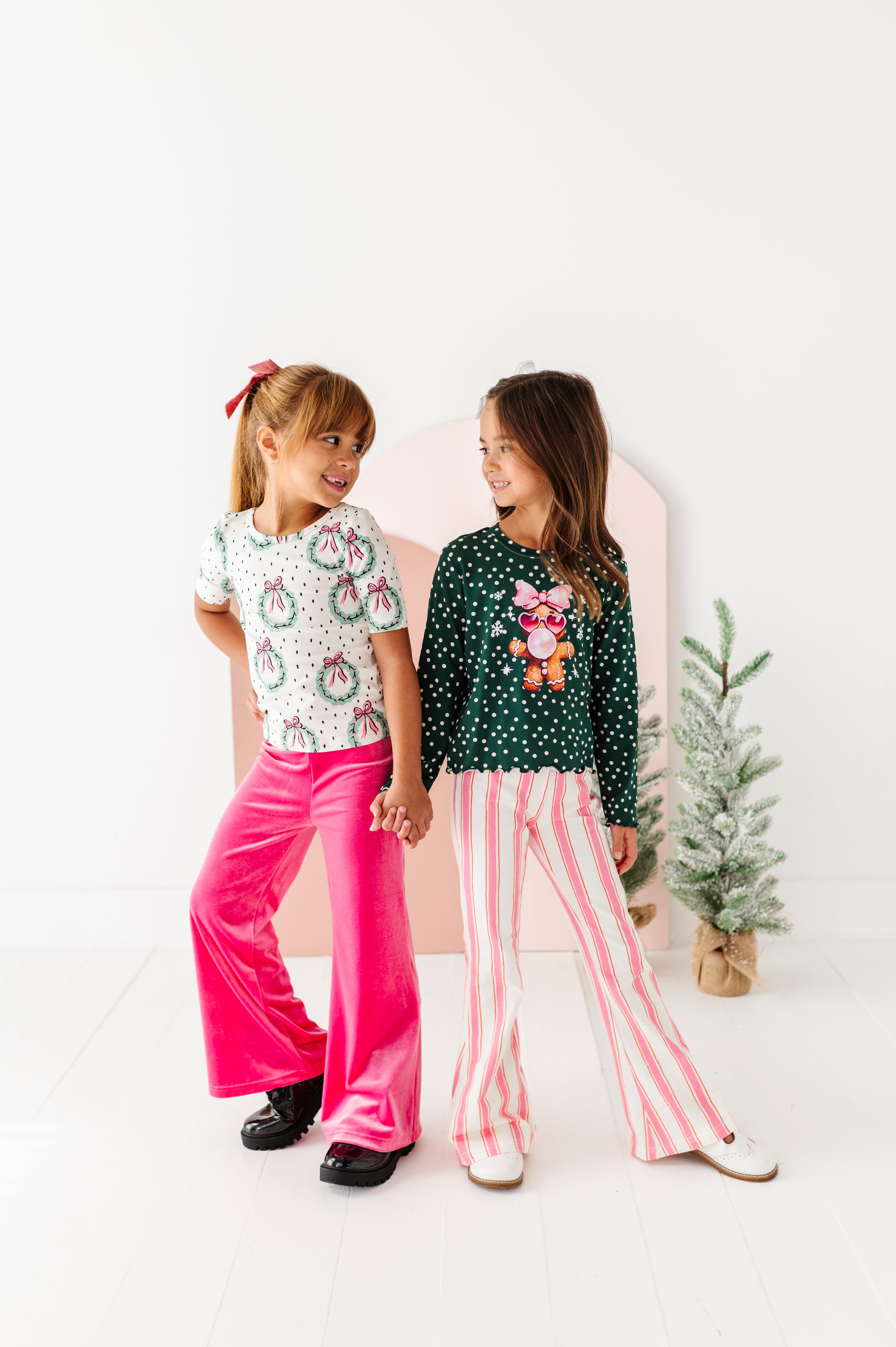 Girly Wreath Top| Scoop Back TEE